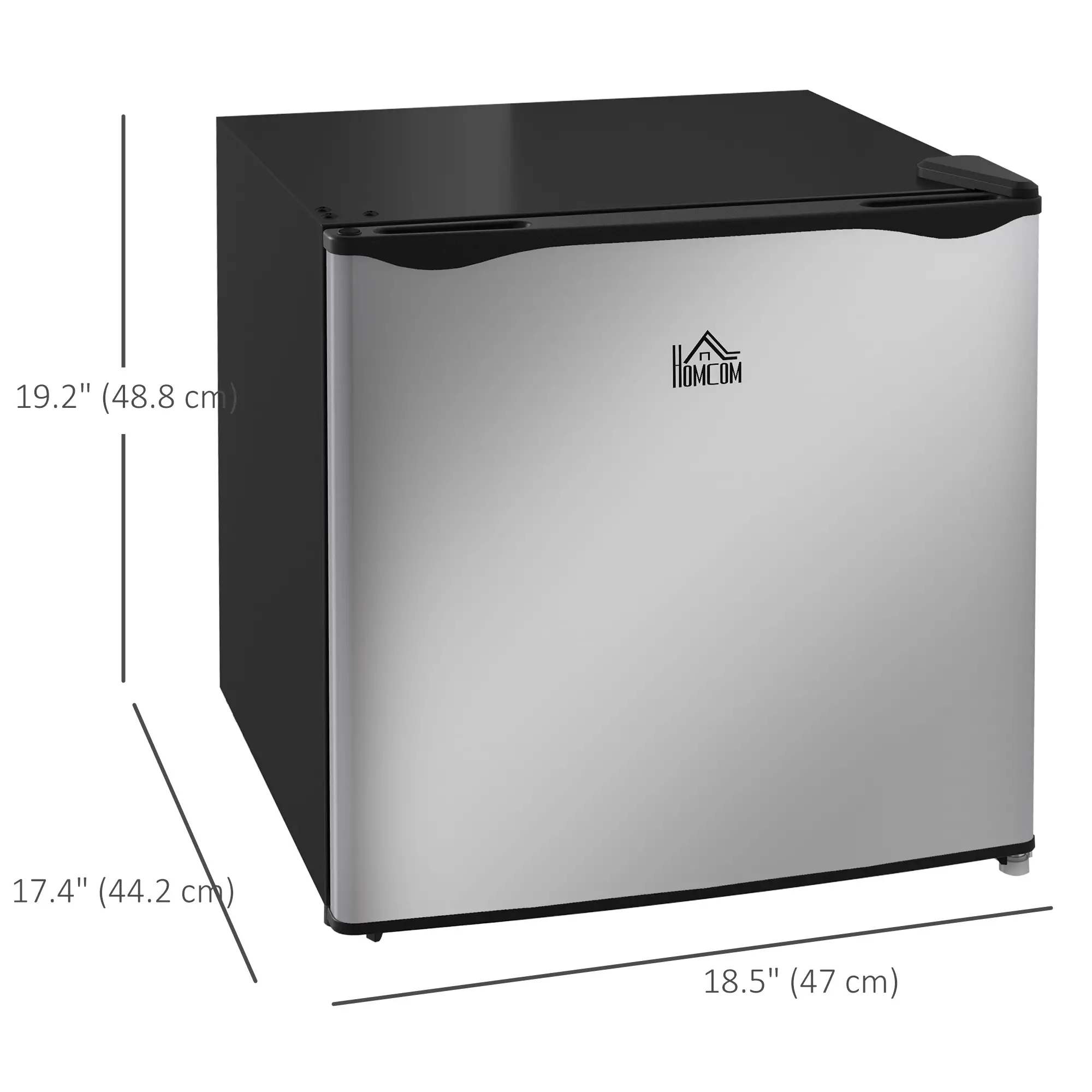 1.1 Cu. Ft. Mini Freezer, Compact Upright, Reversible Door, Removable Shelf, Adjustable Temperature, Silver - Image 3