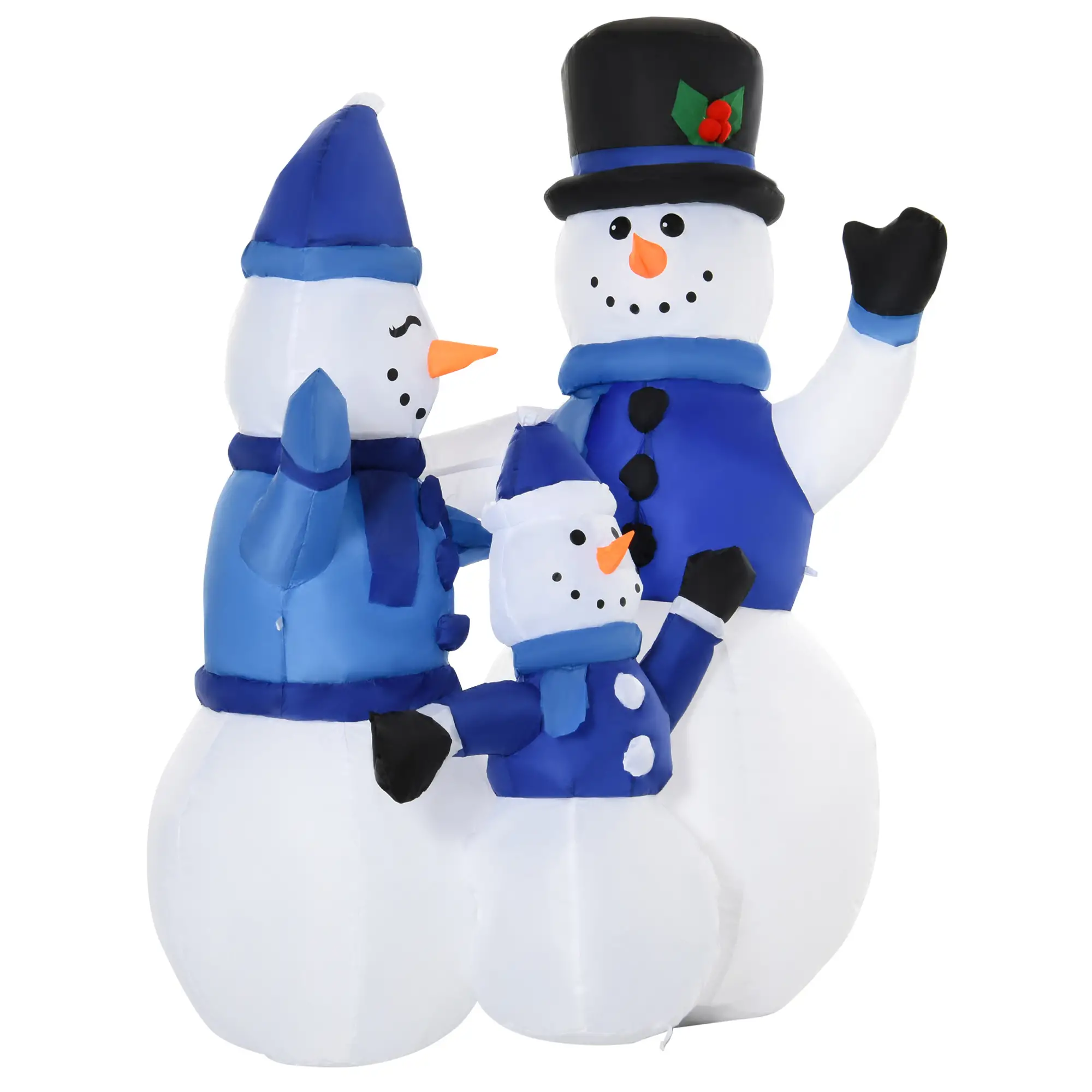 1.2M Tall LED Lighted Christmas Inflatable Snowmen, Outdoor Indoor Decor - Image 11