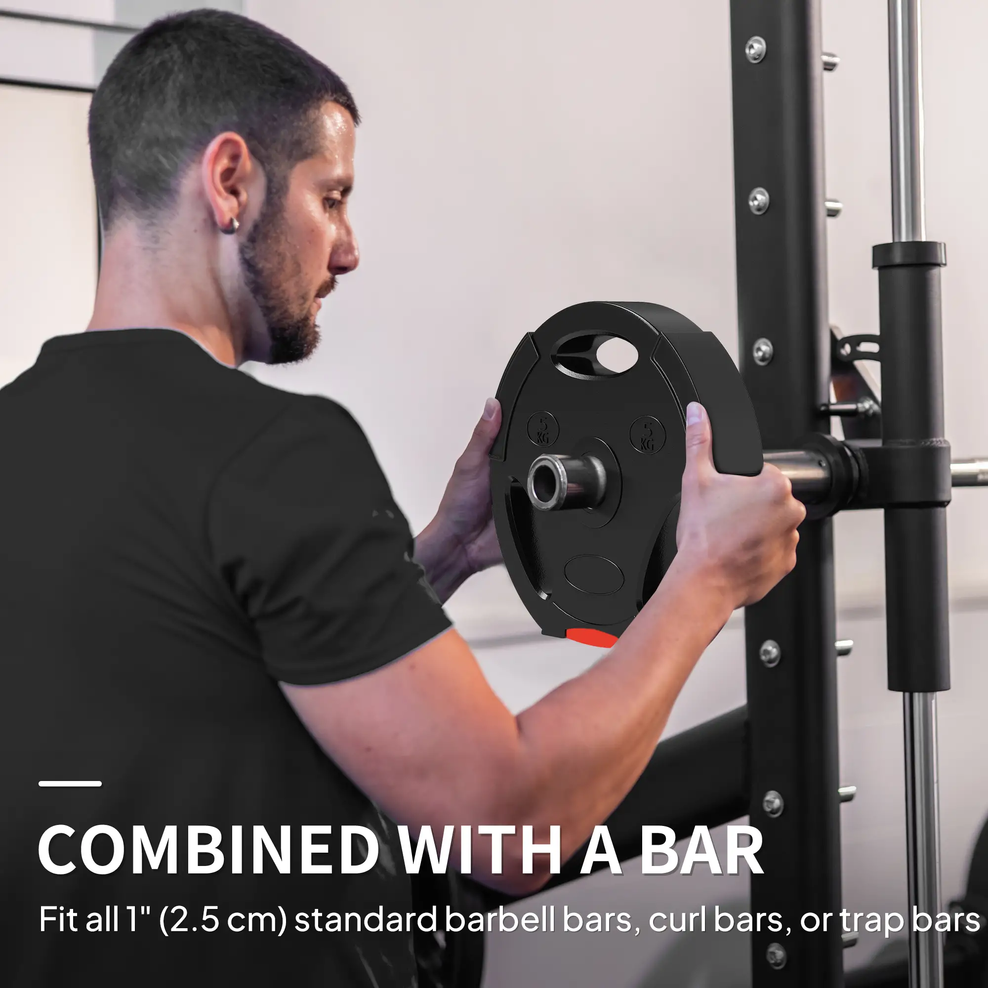 1-Inch Weight Plates, Barbell Weights Set, 2 x 22lbs + 2 x 11lbs - Image 5