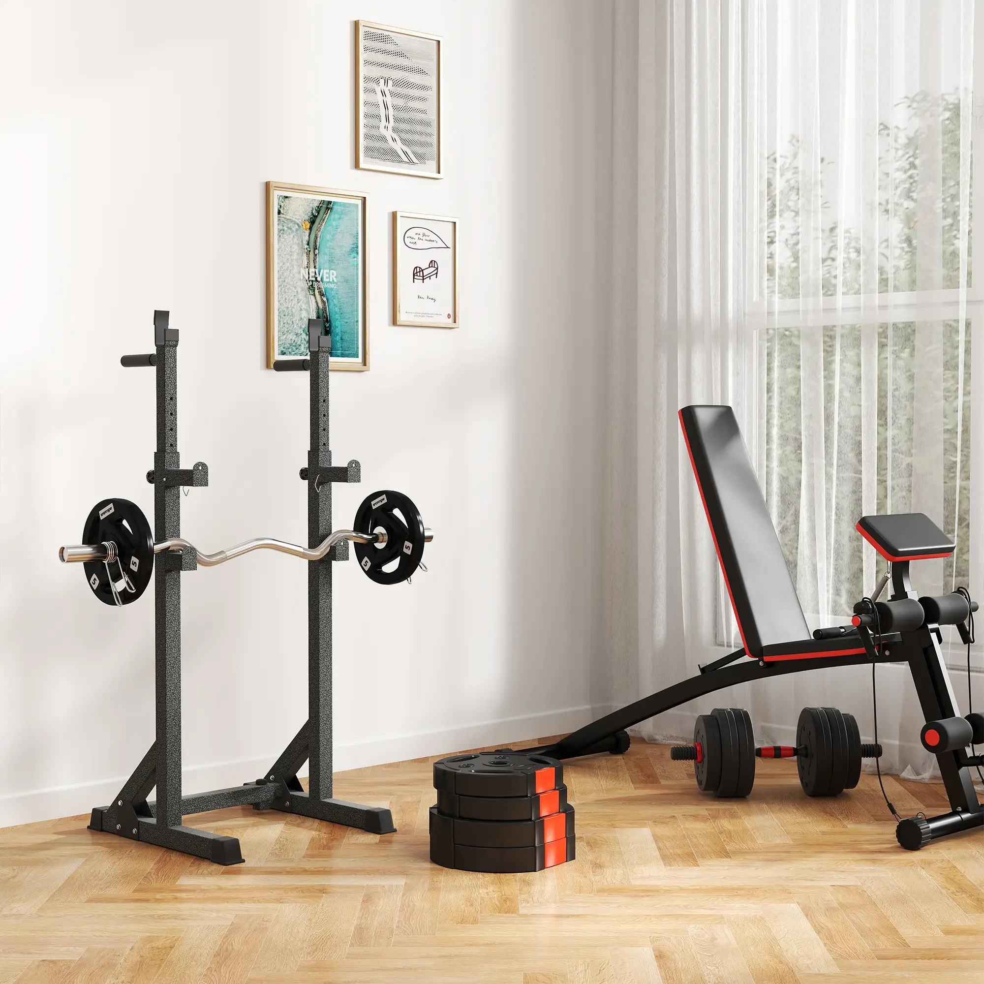 1-Inch Weight Plates, Barbell Weights Set, 2 x 22lbs + 2 x 11lbs - Image 9