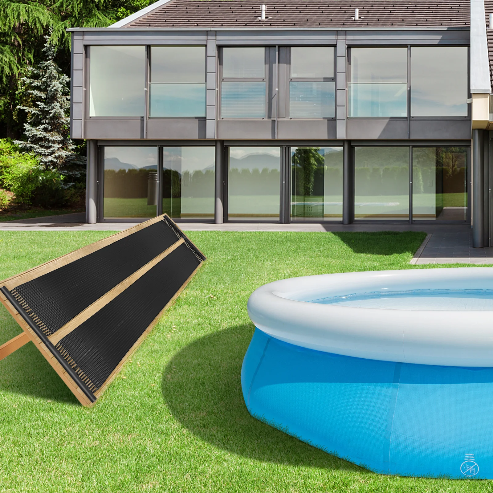 10/16.4/20 Feet Solar Pool Heating System, Black - Image 3