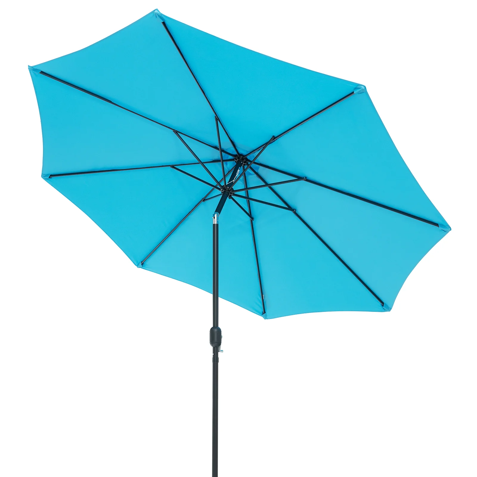 10 Feet Outdoor Patio Umbrella, Tilt Crank, Blue
