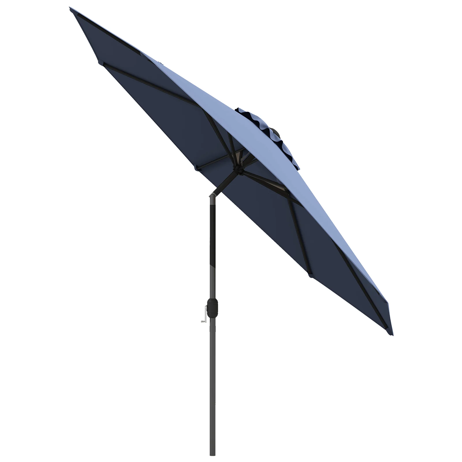 10 Feet Outdoor Patio Umbrella, Tilt Crank, Navy - Image 3