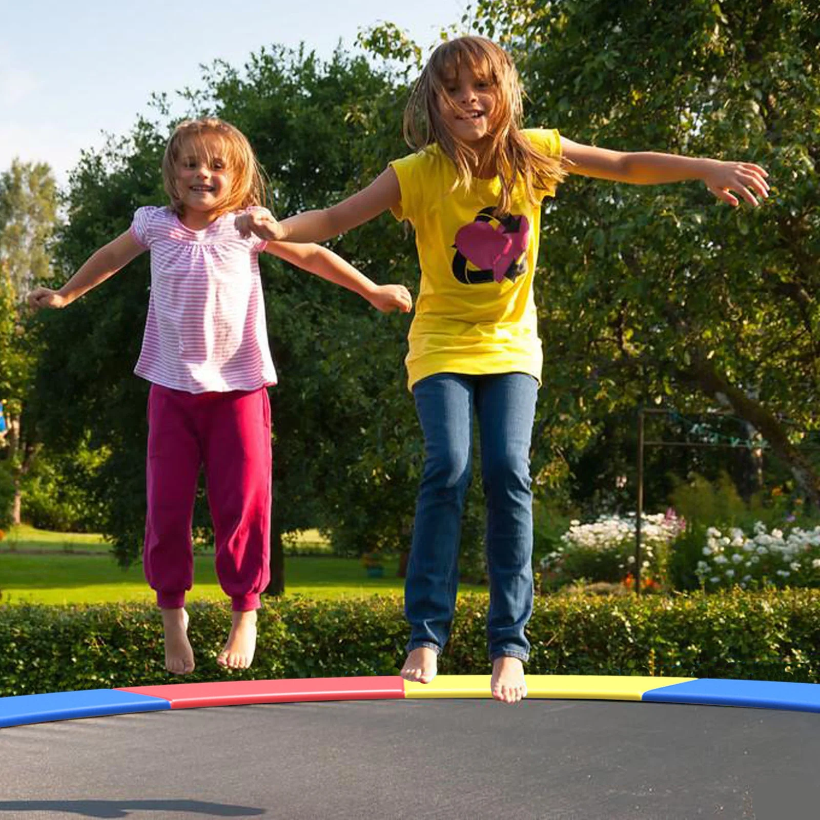 10 Feet Universal Spring Cover Trampoline Replacement Safety Pad, Multicolor - Image 7
