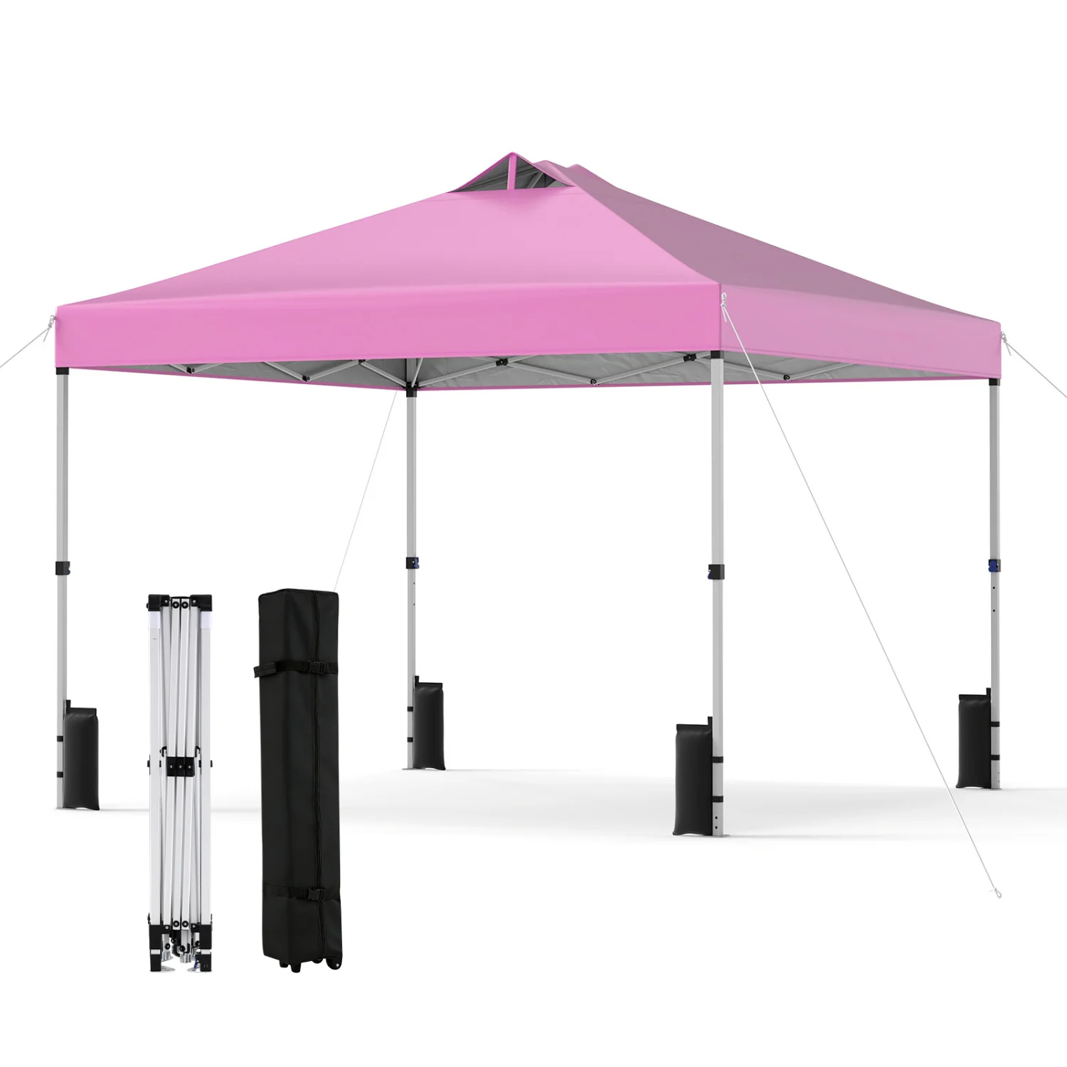 10 x 10 Feet Outdoor Commercial Pop Up Canopy Tent, Pink - Image 4