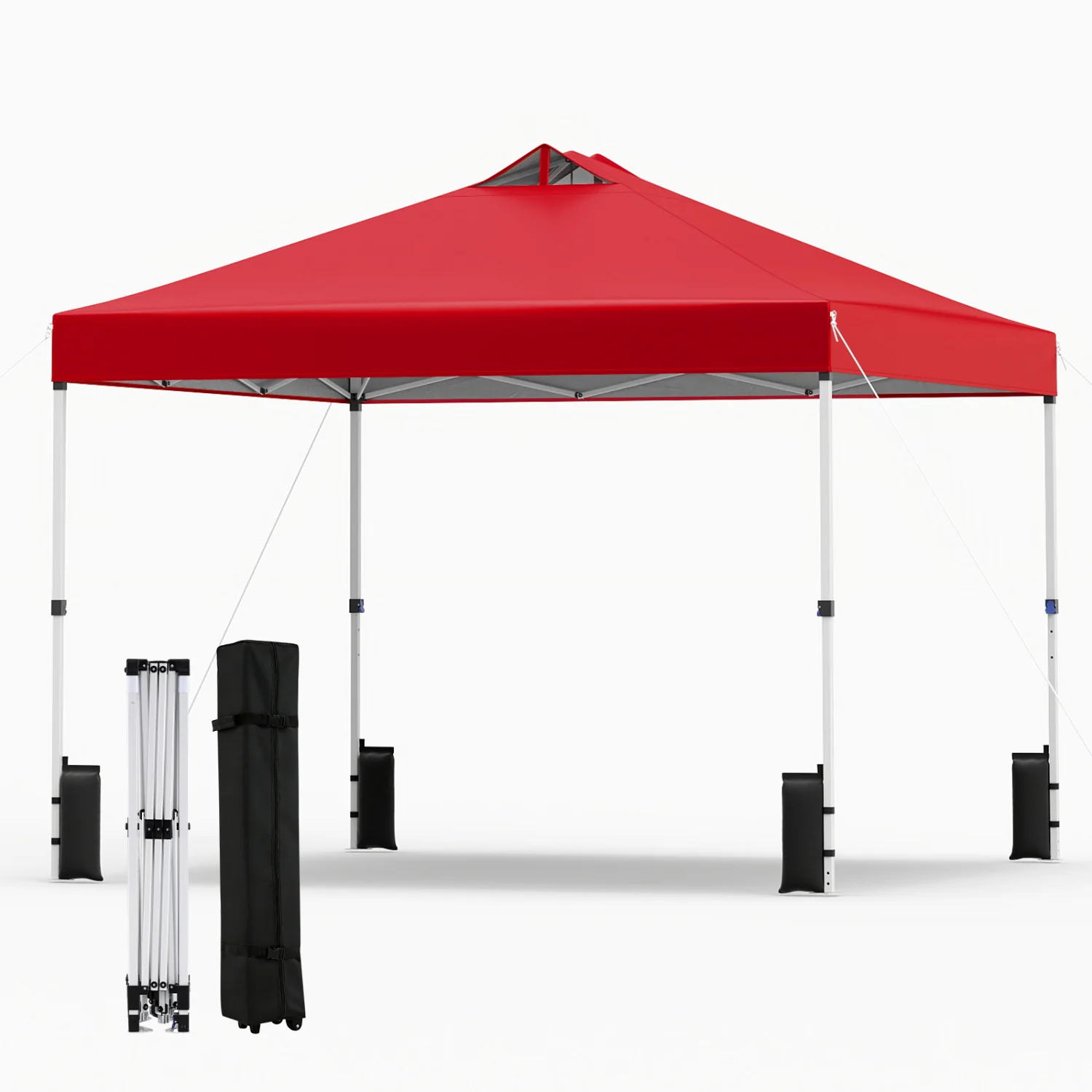 10 x 10 Feet Outdoor Commercial Pop Up Canopy Tent, Red