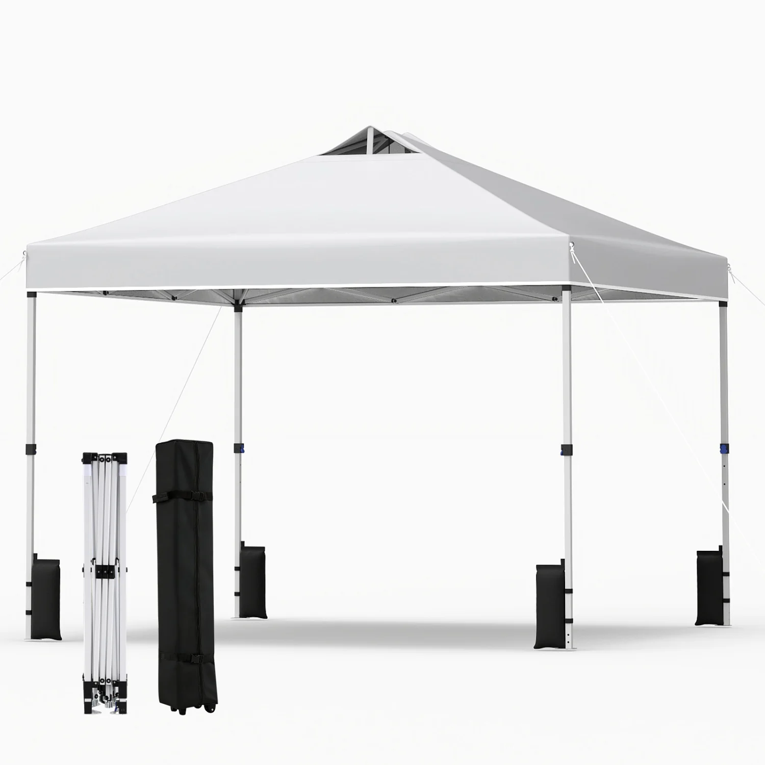 10 x 10 Feet Outdoor Commercial Pop Up Canopy Tent, White