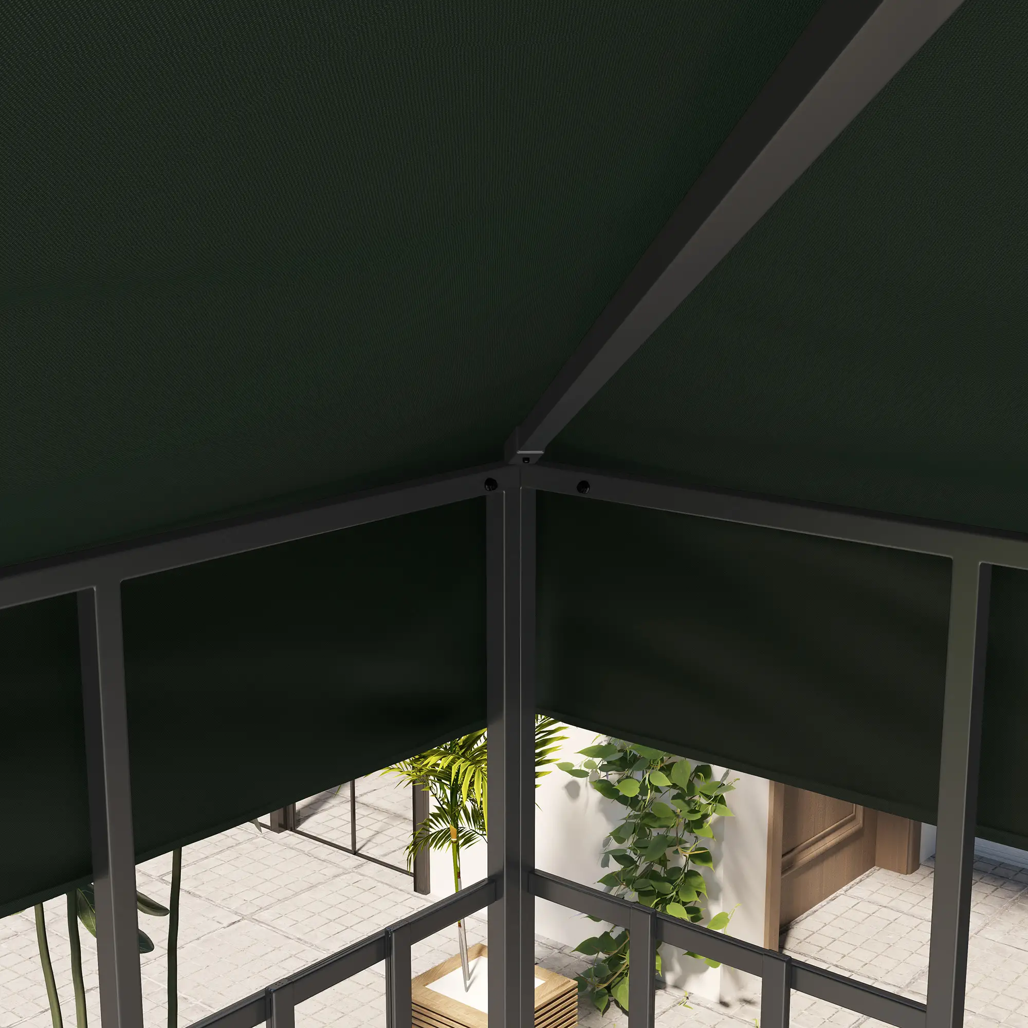 10' x 10' Gazebo Canopy Replacement Cover, UPF30+, Top Cover Only, Green - Image 9