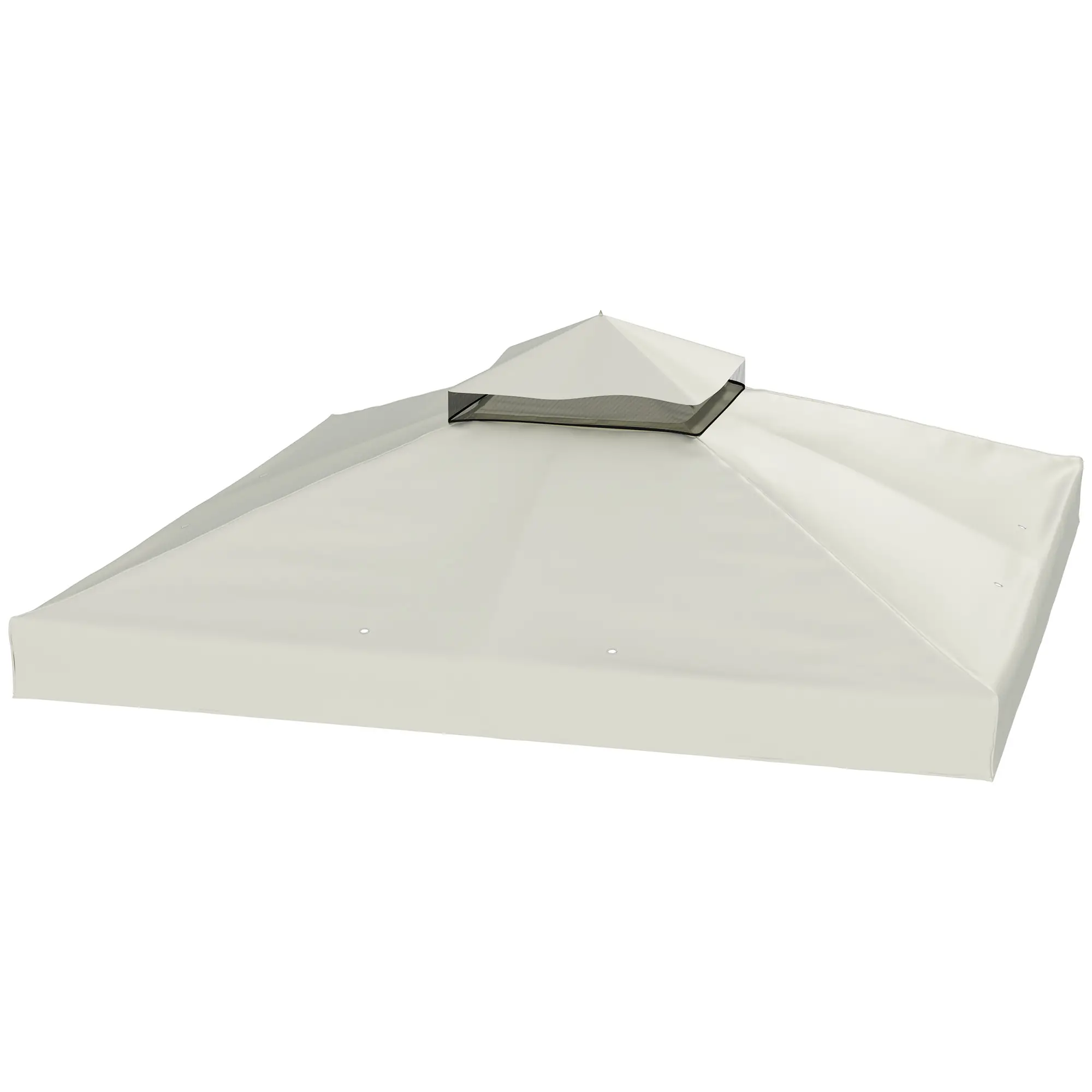 10' x 10' Gazebo Replacement Cover, UPF30+, 2-Tier Roof, Light Grey