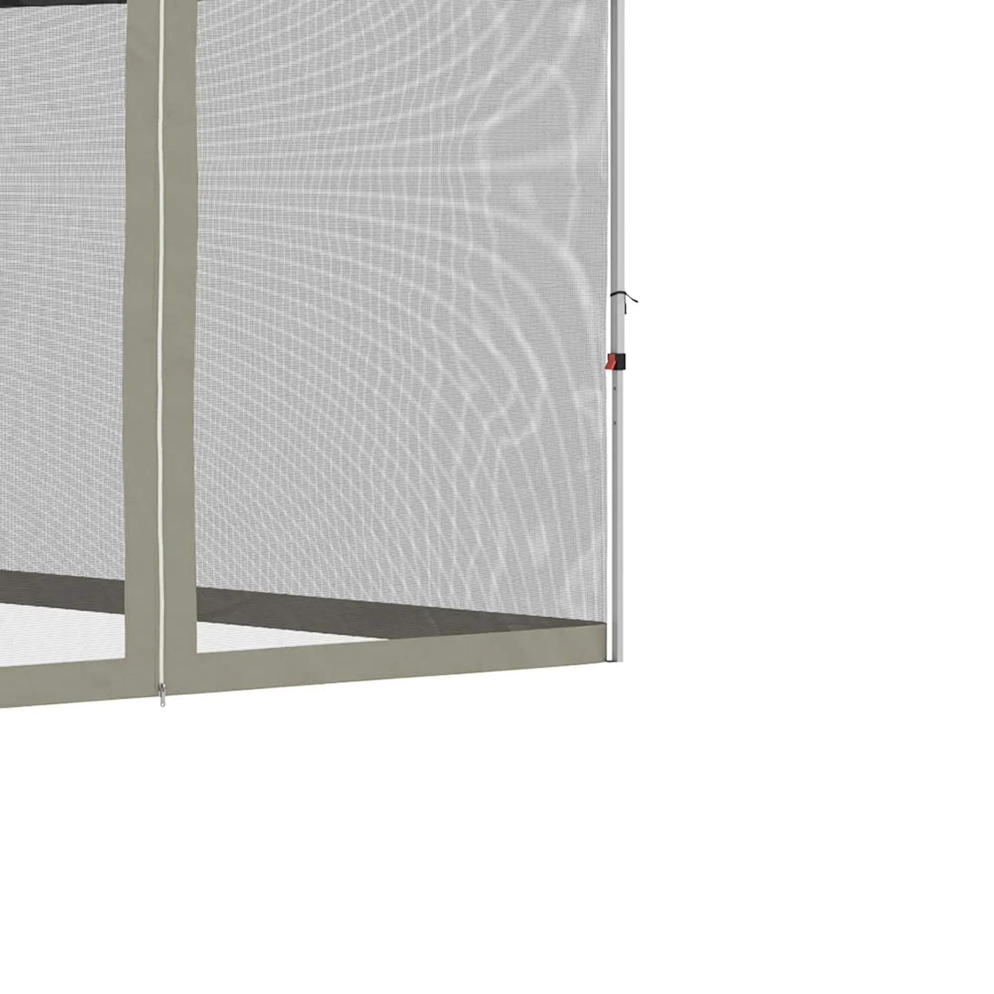 10' x 10' Pop-Up Canopy Tent, Mesh Sidewalls, Adjustable Height, Beige - Image 10
