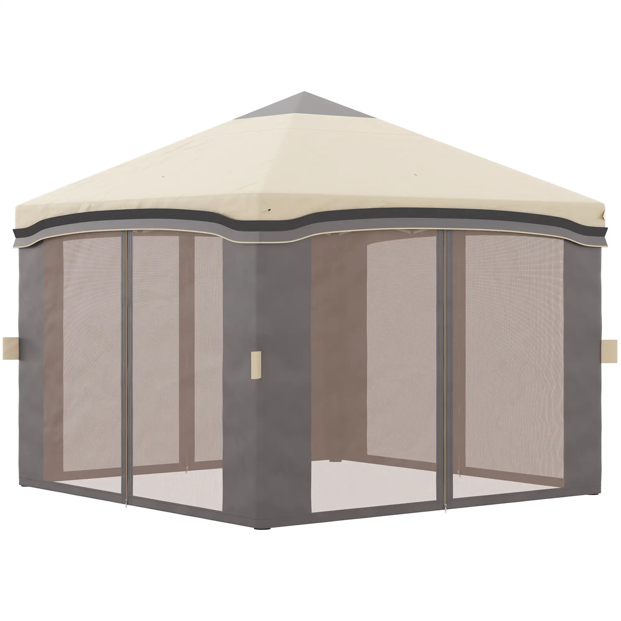10' X 10' Pop Up Canopy With Netting, Foldable Tents, Height Adjustable