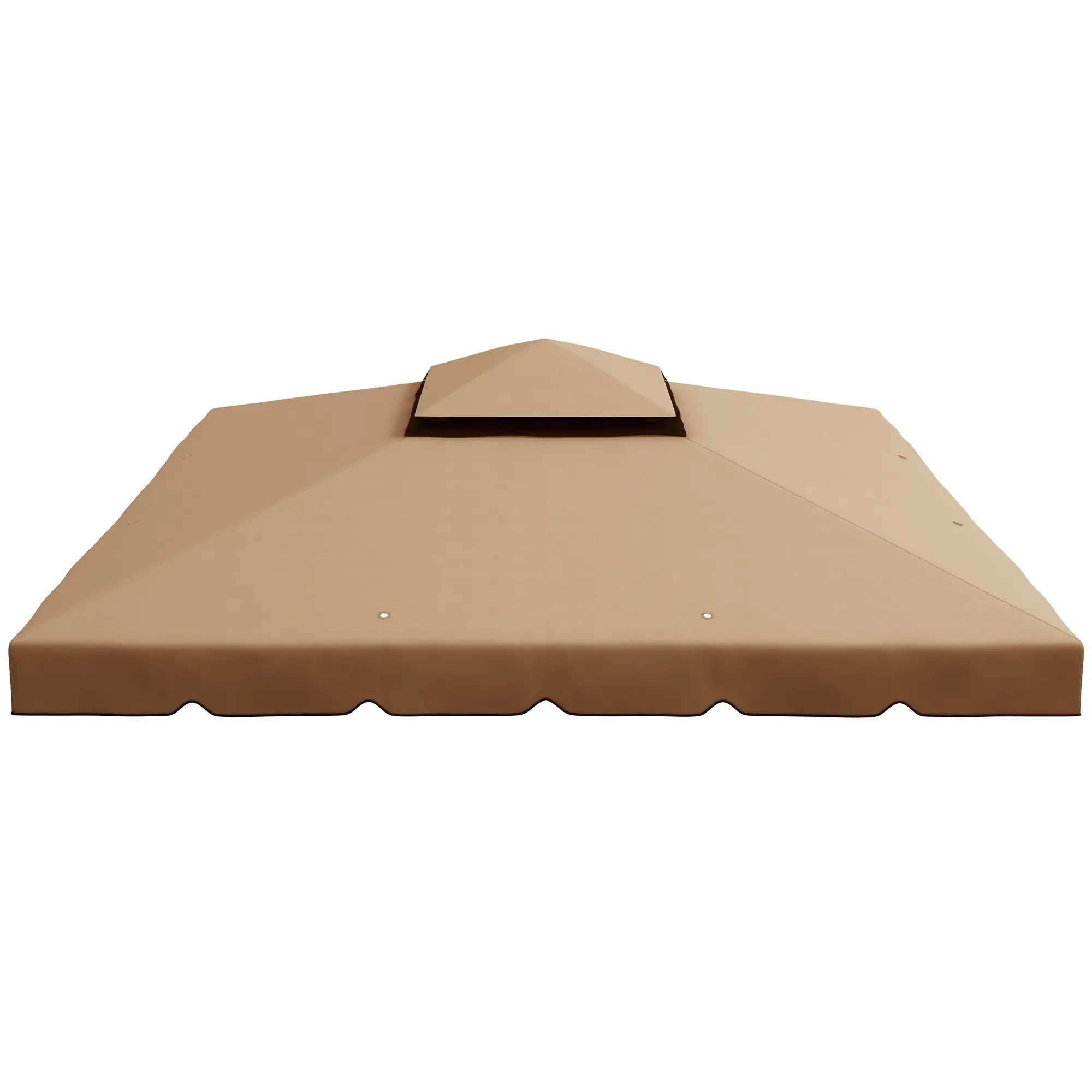 10' x 10' Replacement Canopy, Gazebo Top Cover, Double Vented Roof, Khaki