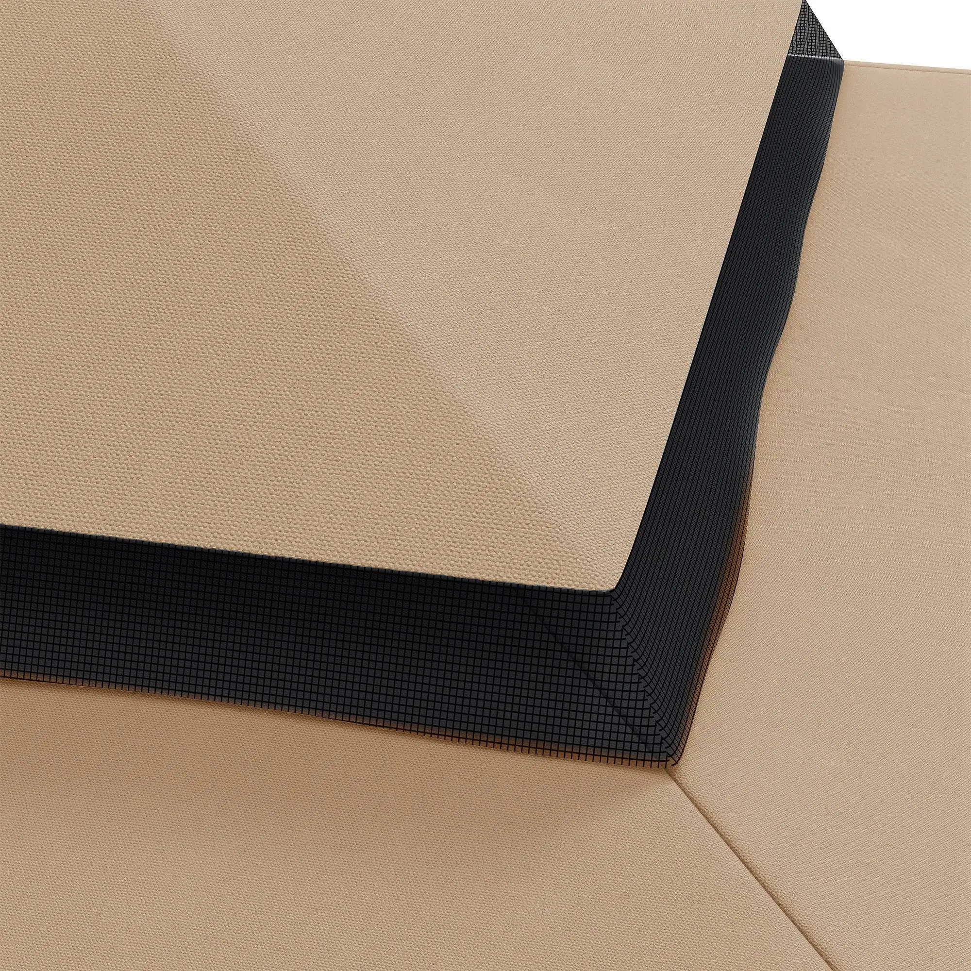 10' x 10' Replacement Canopy, Gazebo Top Cover, Double Vented Roof, Khaki - Image 10
