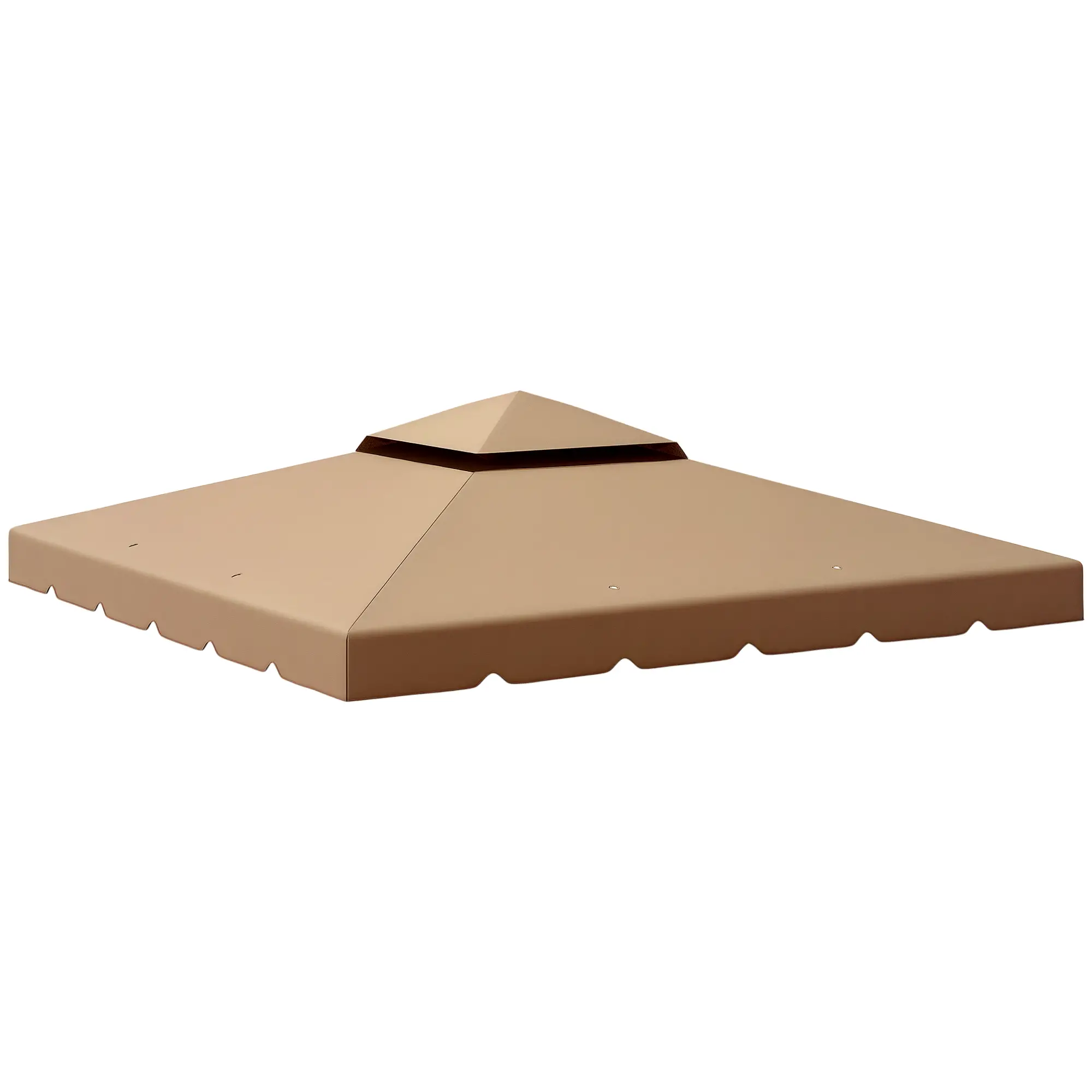 10' x 10' Replacement Canopy, Gazebo Top Cover, Double Vented Roof, Khaki - Image 11