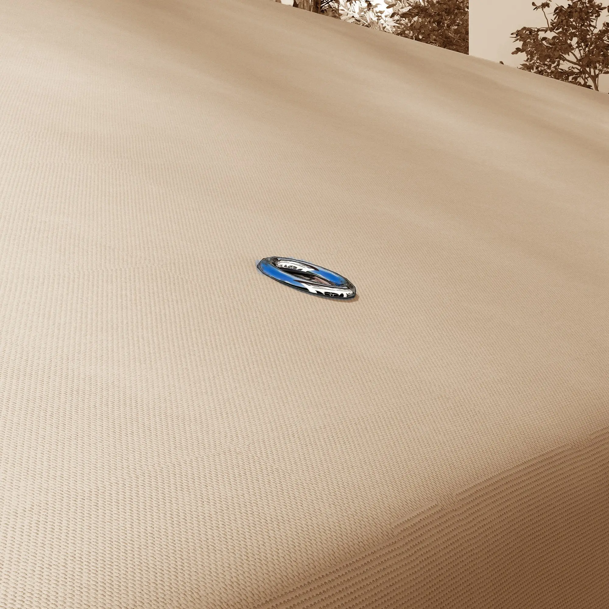 10' x 10' Replacement Canopy, Gazebo Top Cover, Double Vented Roof, Khaki - Image 9