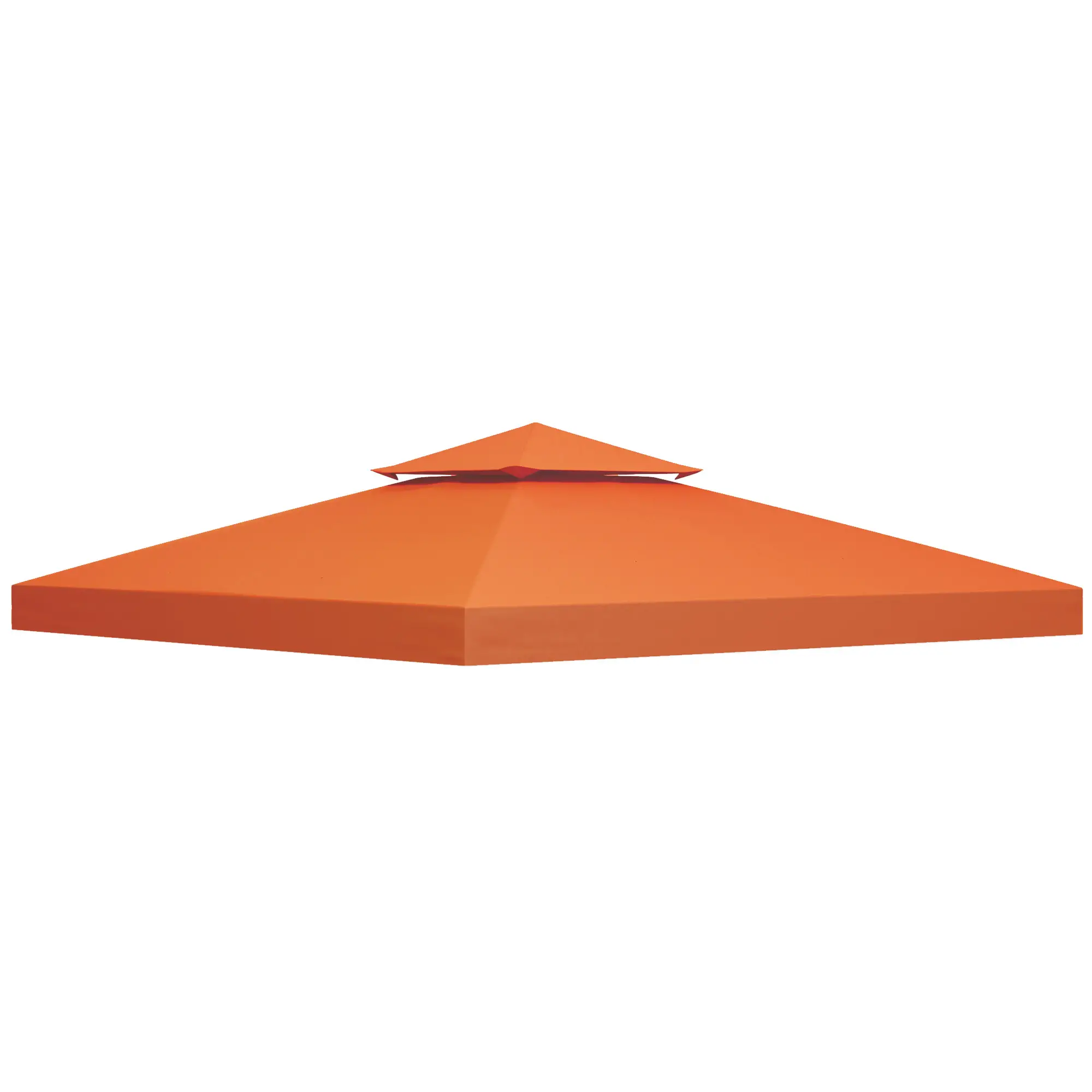 10' x 10' Square 2-Tier Gazebo Canopy Cover, Rust Red