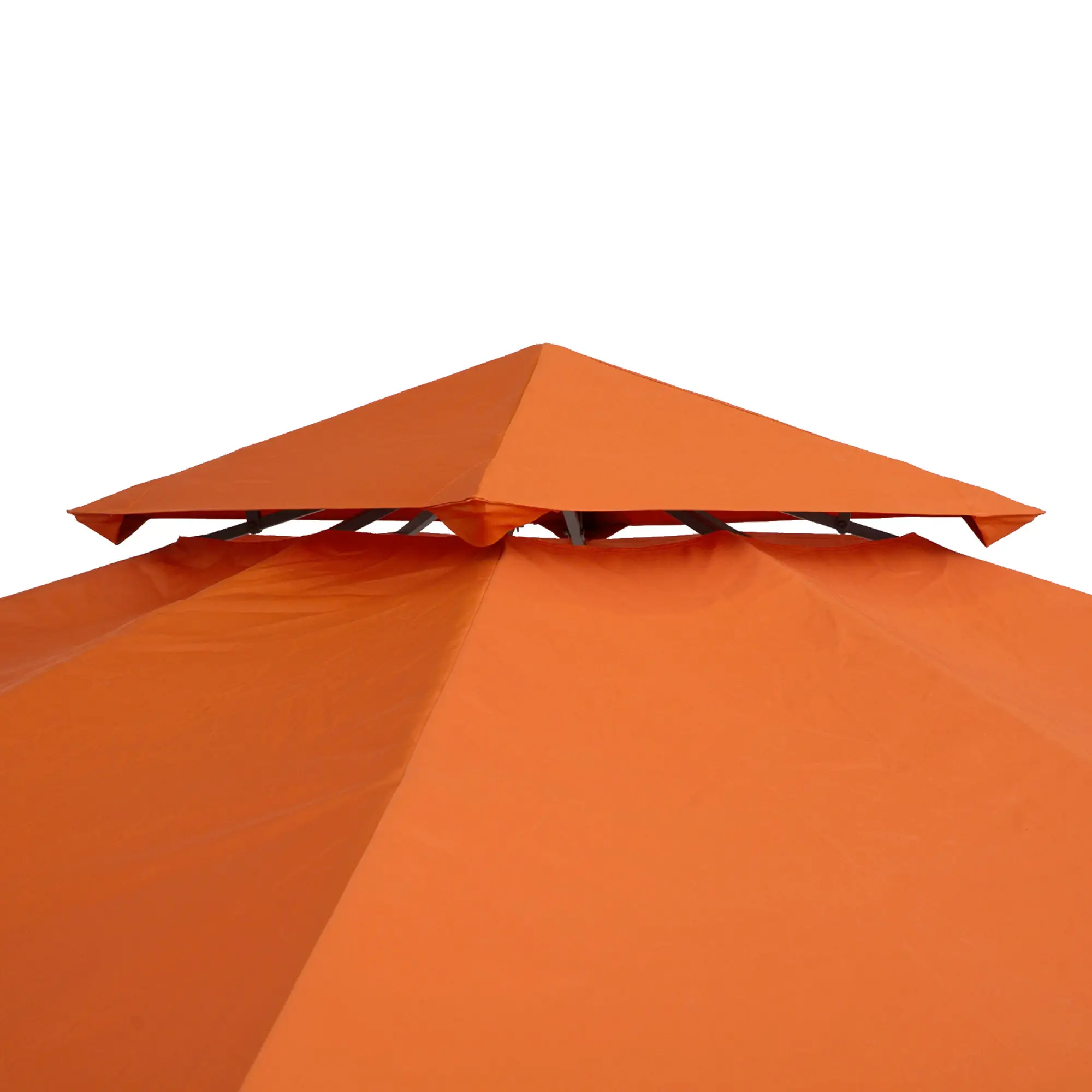10' x 10' Square 2-Tier Gazebo Canopy Cover, Rust Red - Image 10