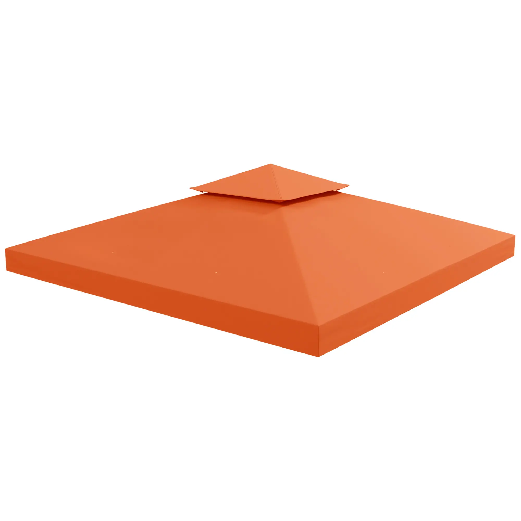 10' x 10' Square 2-Tier Gazebo Canopy Cover, Rust Red - Image 11