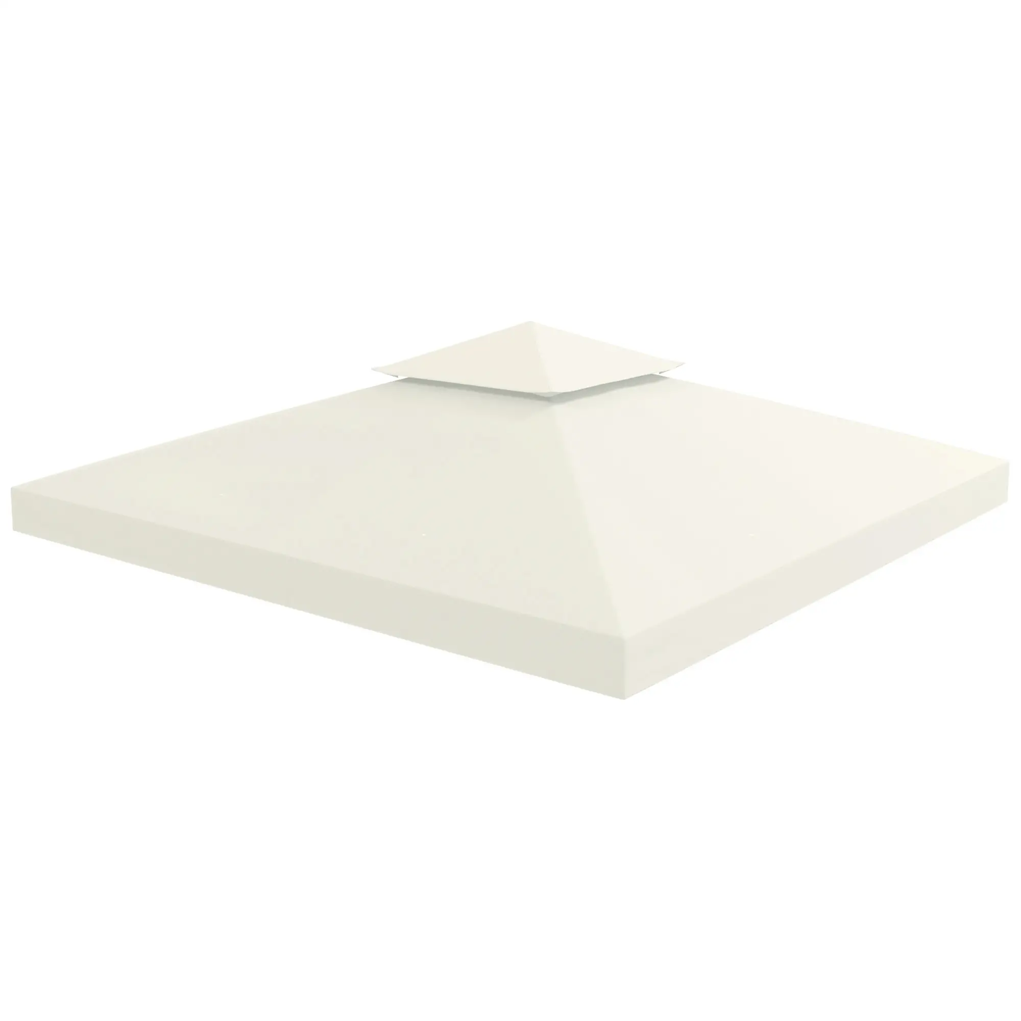 10' x 10' Square 2-Tier Gazebo Canopy, Cream White - Image 11