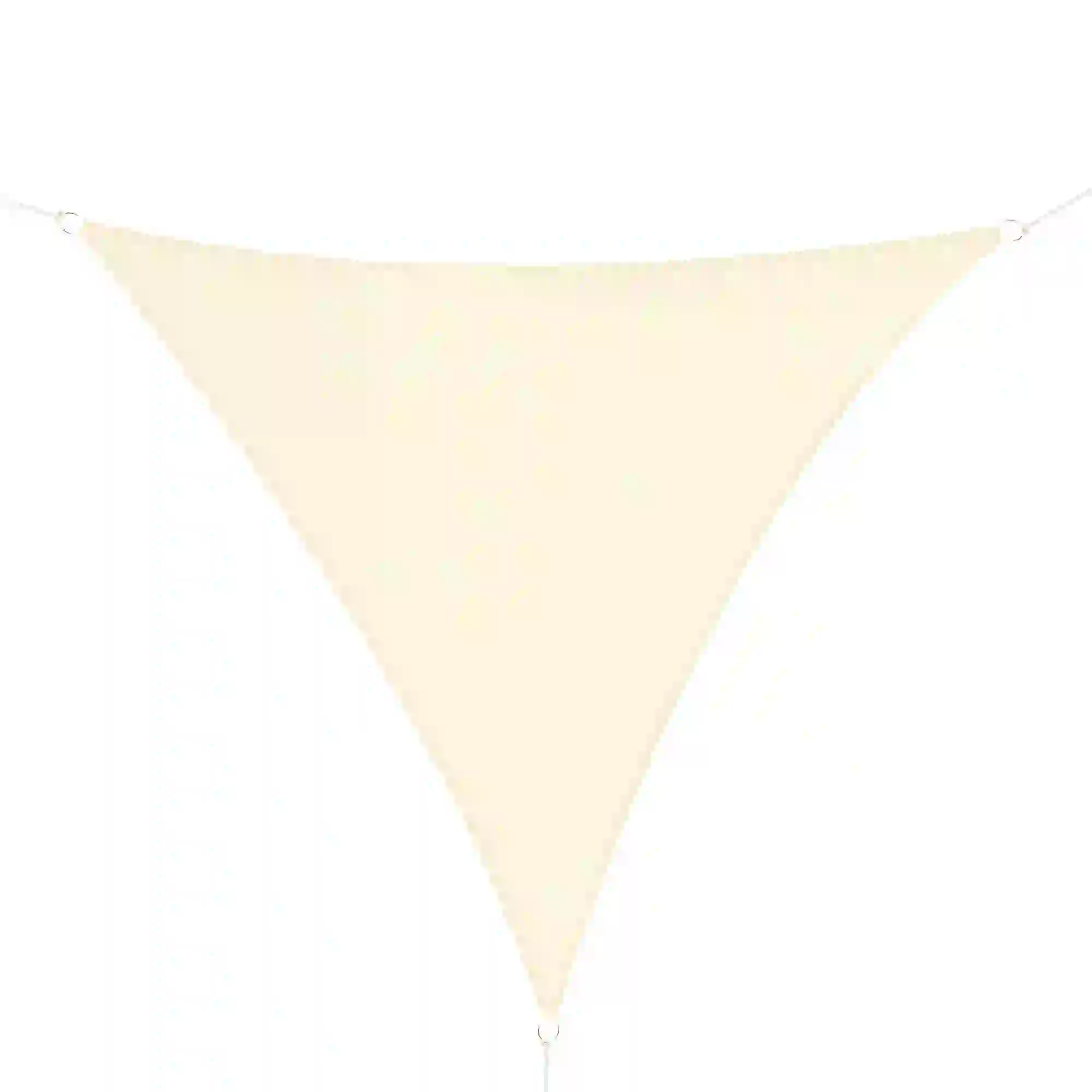 10' x 10' x 10' Triangle Sun Shade Sail, UV Block Fabric Canopy, Cream