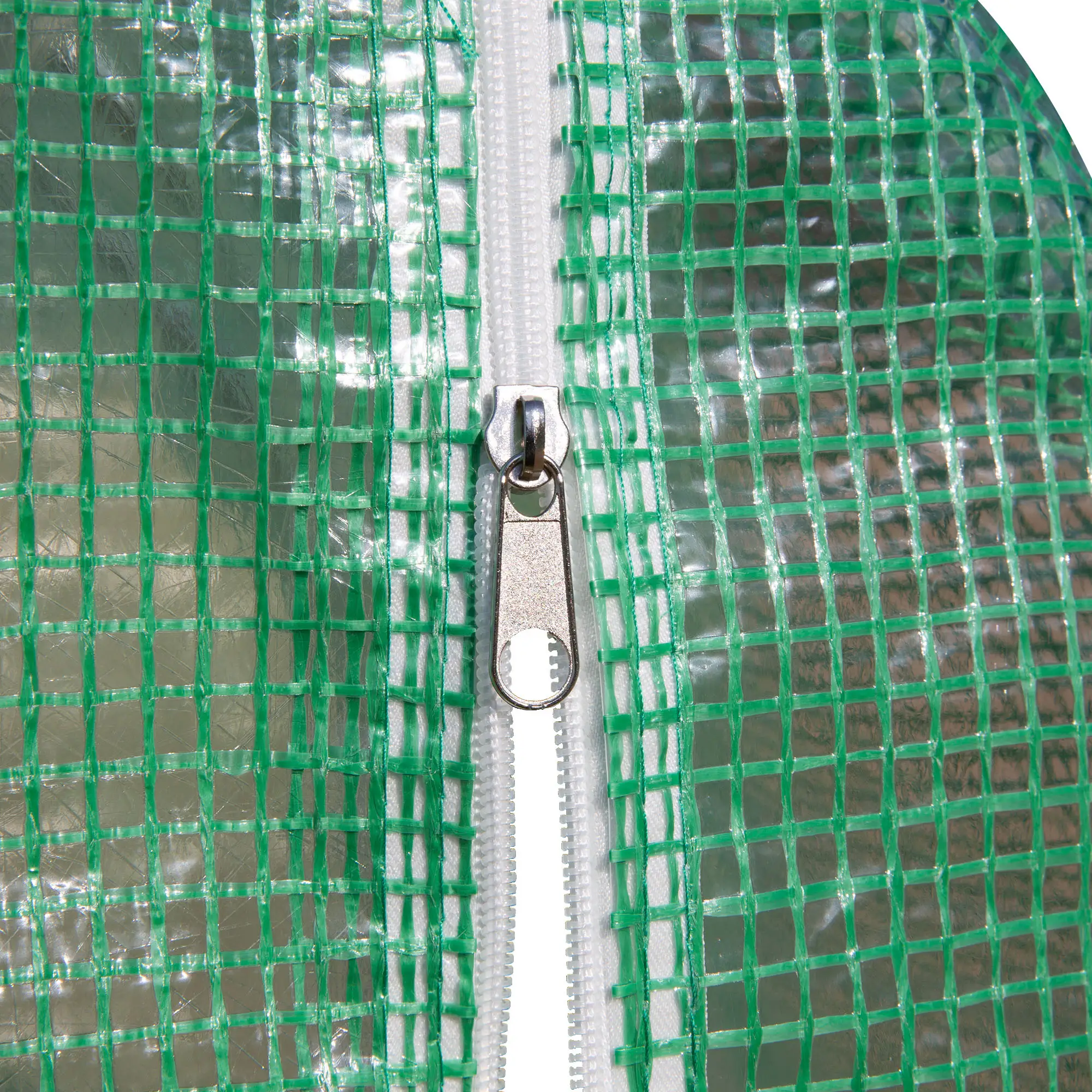 10' x 10' x 6.5' Walk-In Greenhouse, Transparent PE Cover, Zipper Doors - Image 10