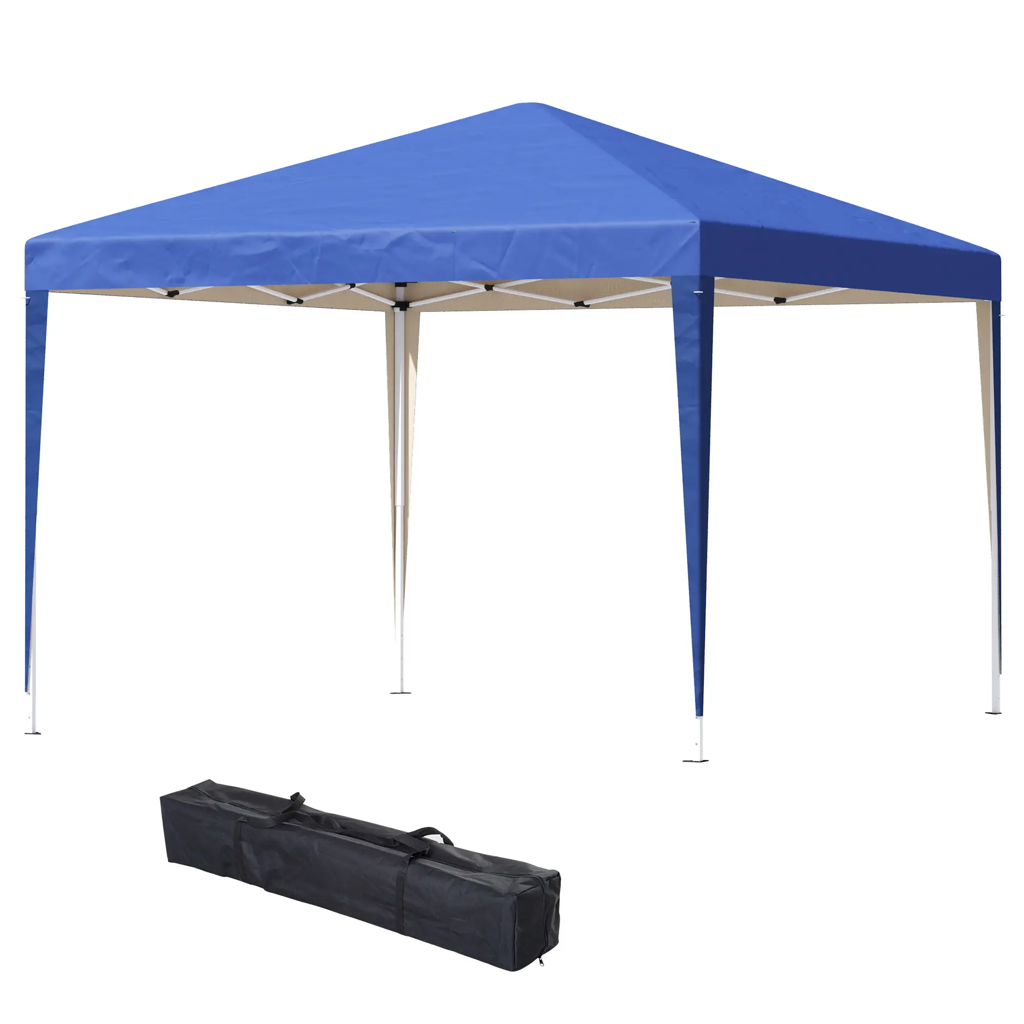 10 x 10ft Folding Pop Up Tent, Outdoor Gazebo Canopy, Blue - Image 11