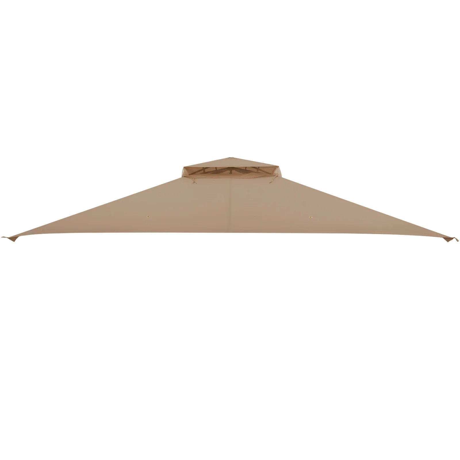 10 x 12 Feet Gazebo Top, Air Vent, Drainage Holes, Brown - Image 2