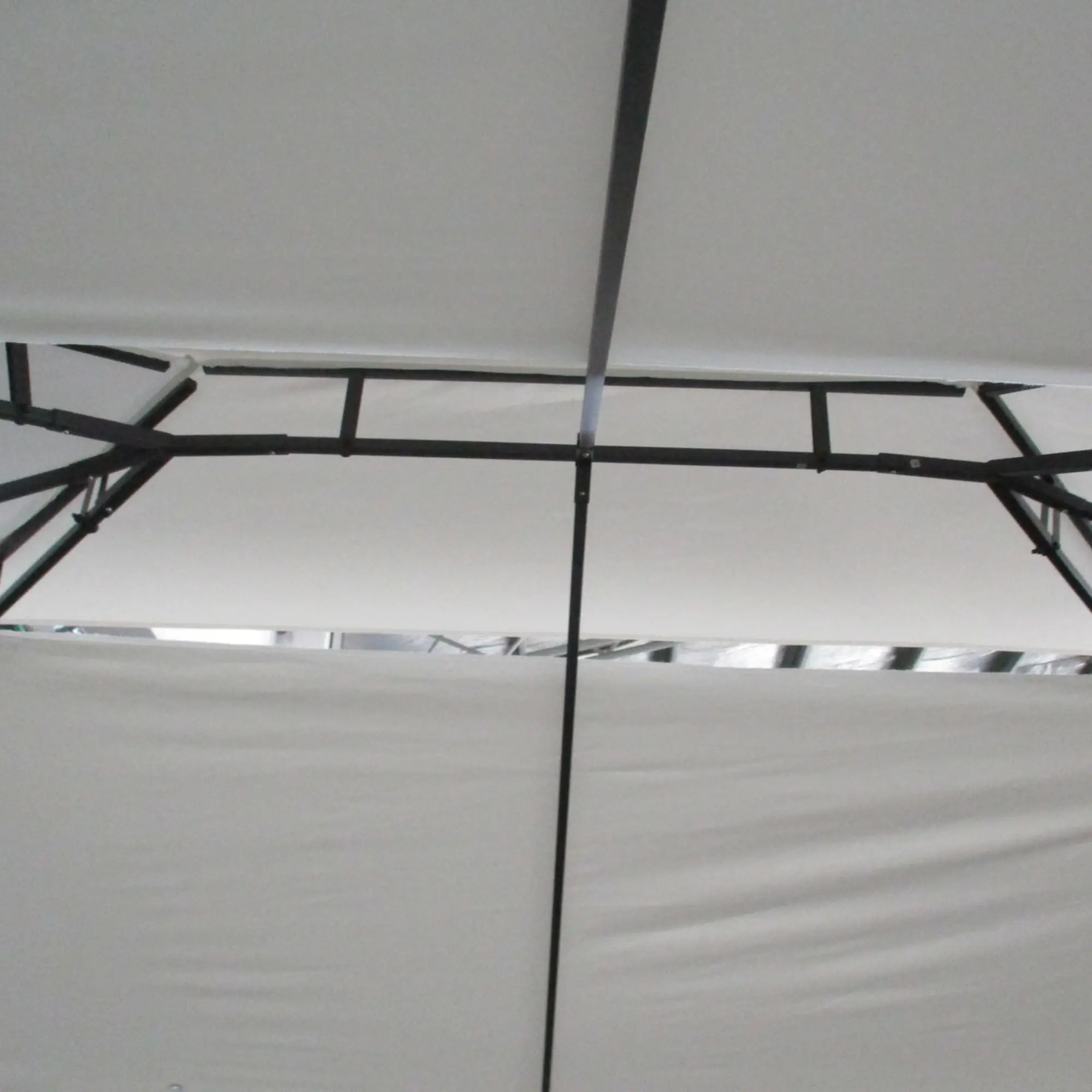 10' x 13' Gazebo, Double Roof Patio Canopy With Screen, White - Image 10