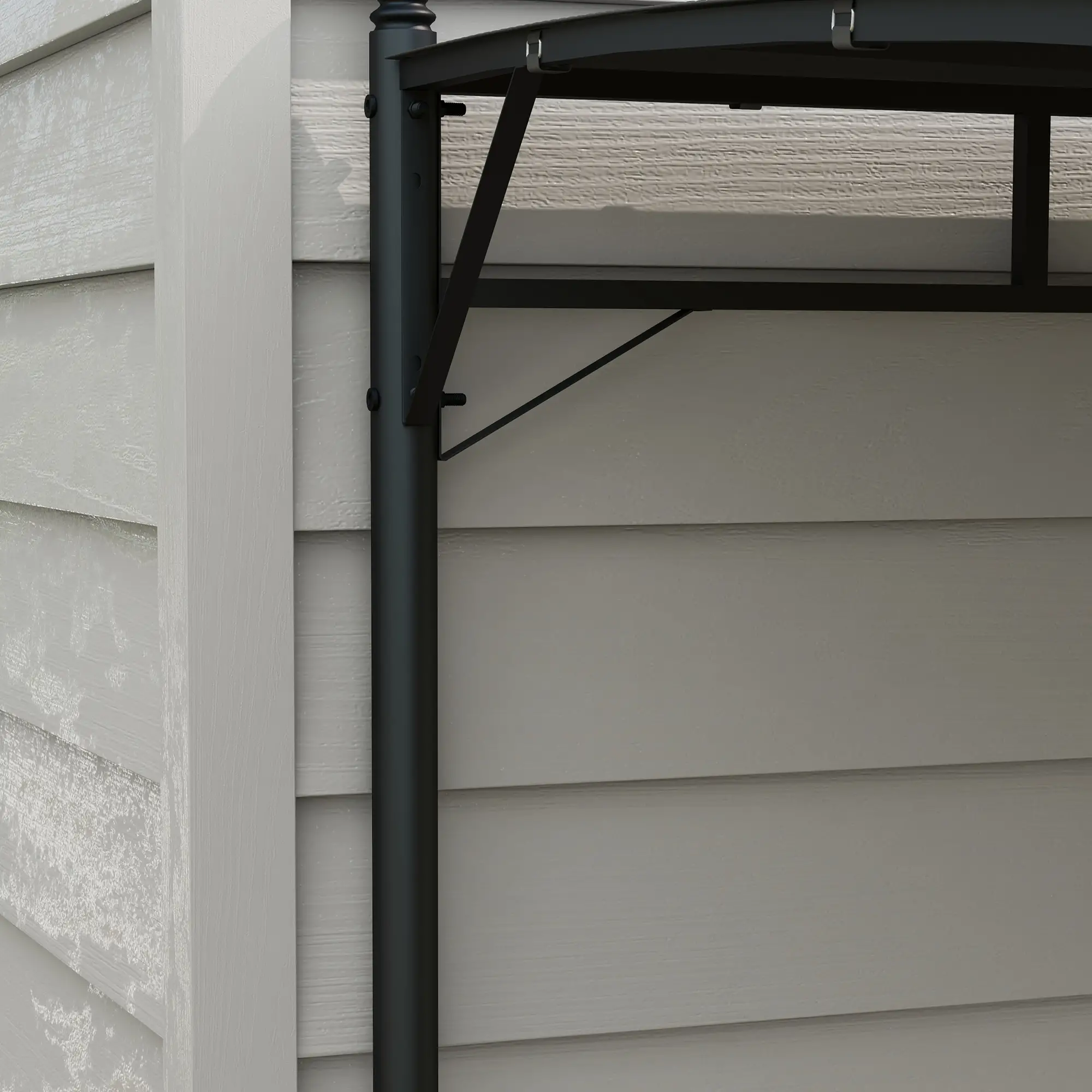 10' x 13' Outdoor Pergola, UV30+ Canopy, Steel Frame, Dark Grey - Image 10