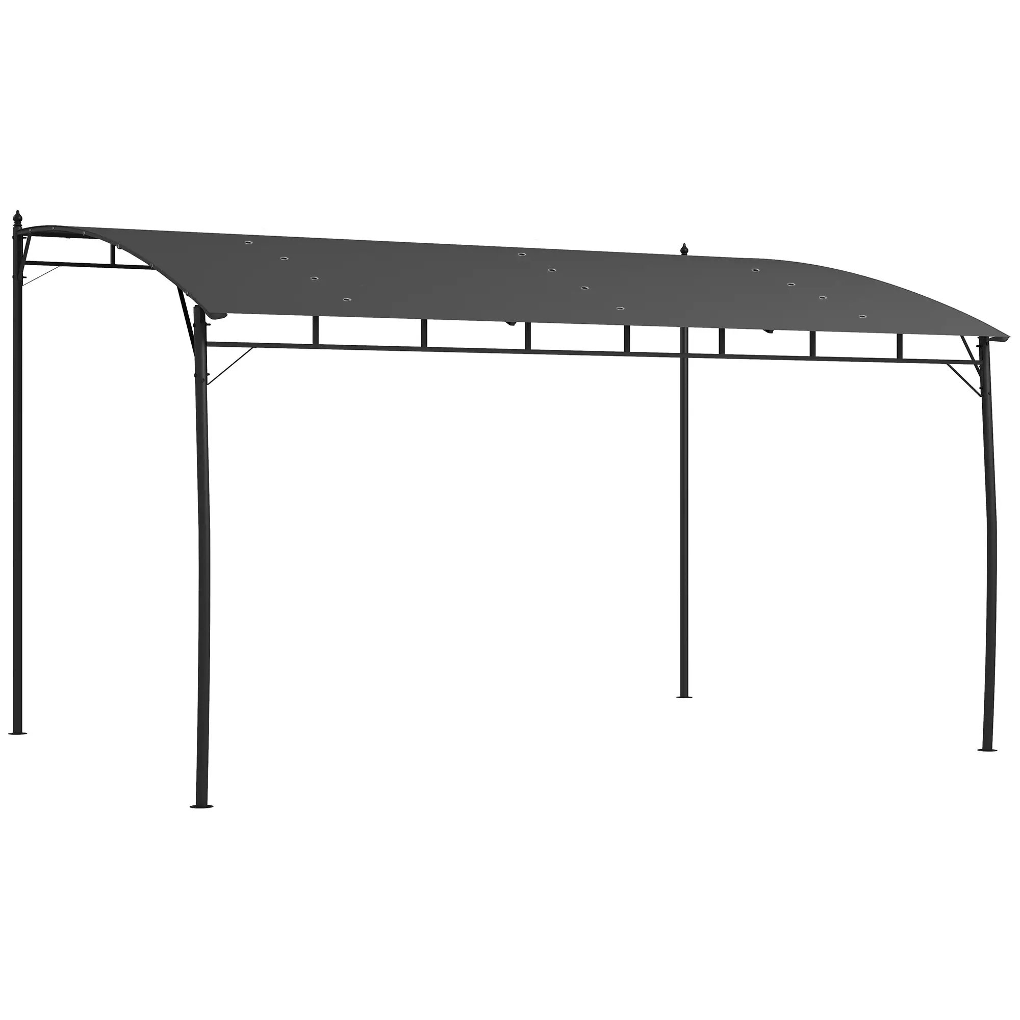 10' x 13' Outdoor Pergola, UV30+ Canopy, Steel Frame, Dark Grey - Image 11