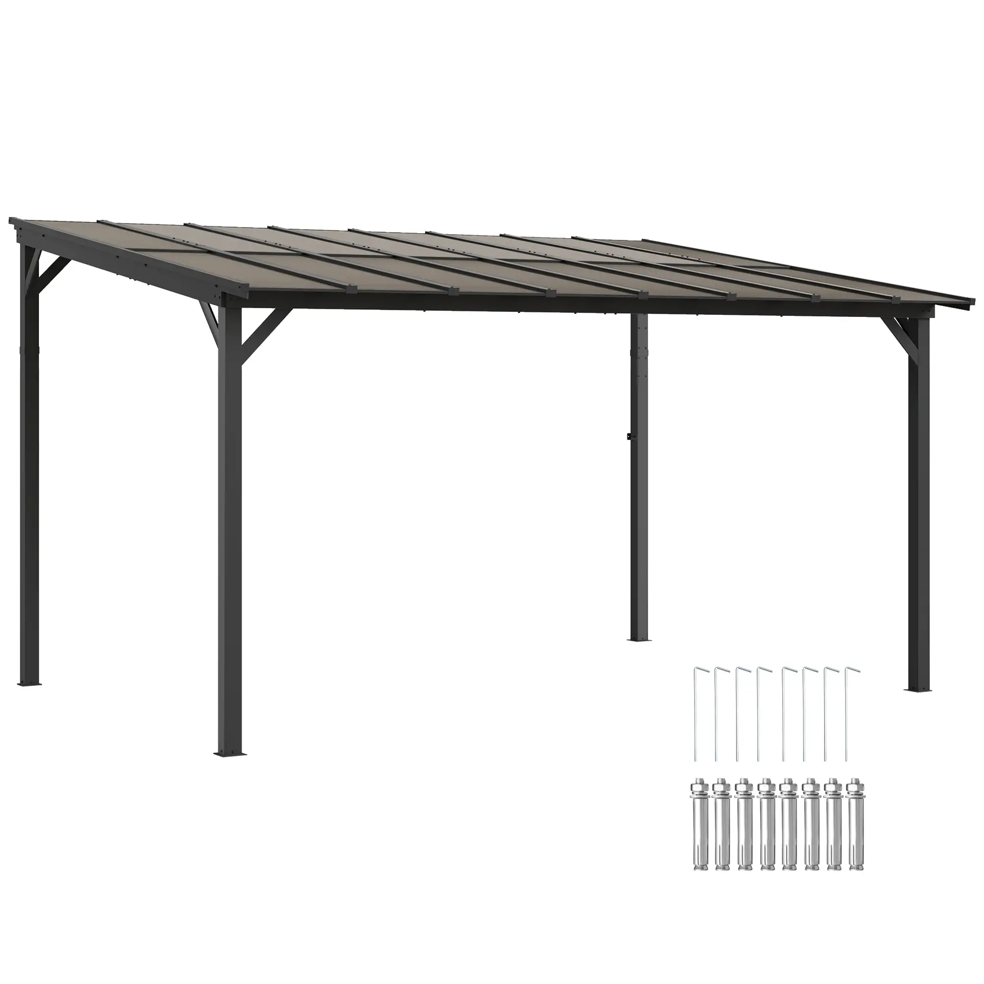 10' x 14' Hardtop Gazebo, Wall Mounted, Free Standing, UPF 50+, Waterproof Roof - Image 11