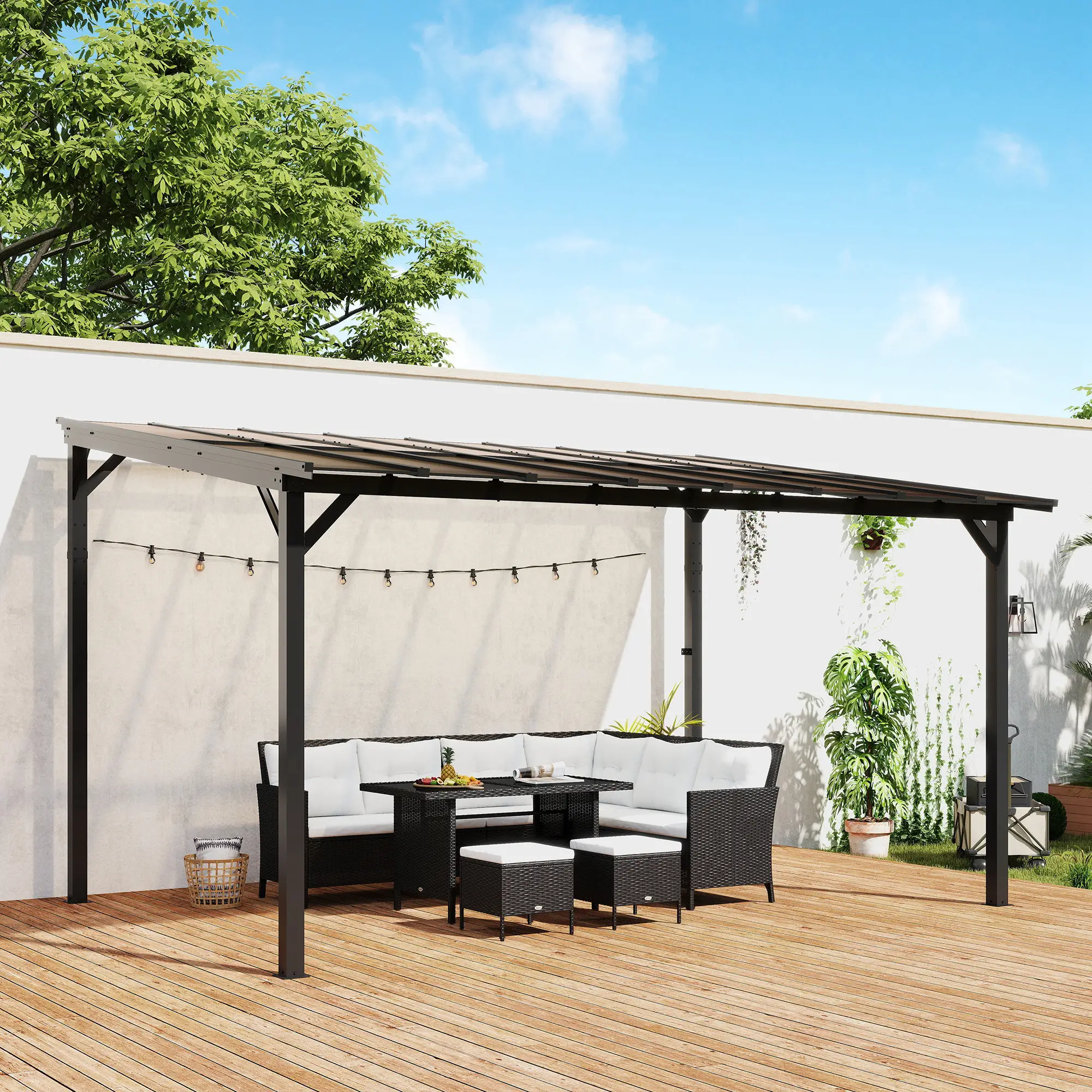 10' x 14' Hardtop Gazebo, Wall Mounted, Free Standing, UPF 50+, Waterproof Roof - Image 8