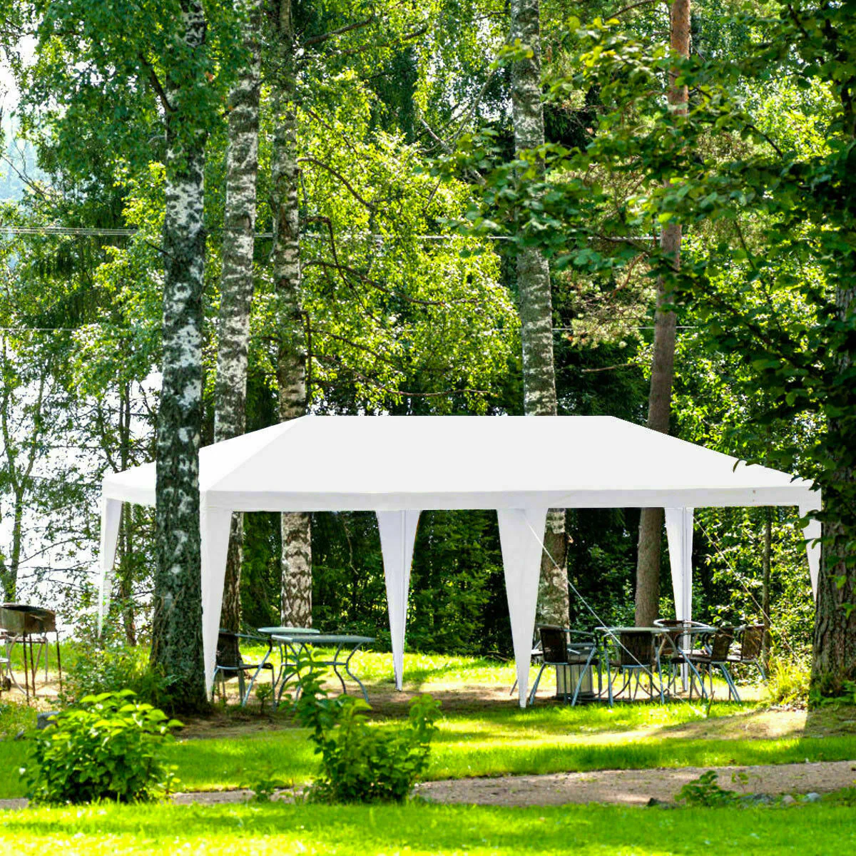 10 x 20 Feet Outdoor Canopy Tent, Removable Walls, Carry Bag, White - Image 10