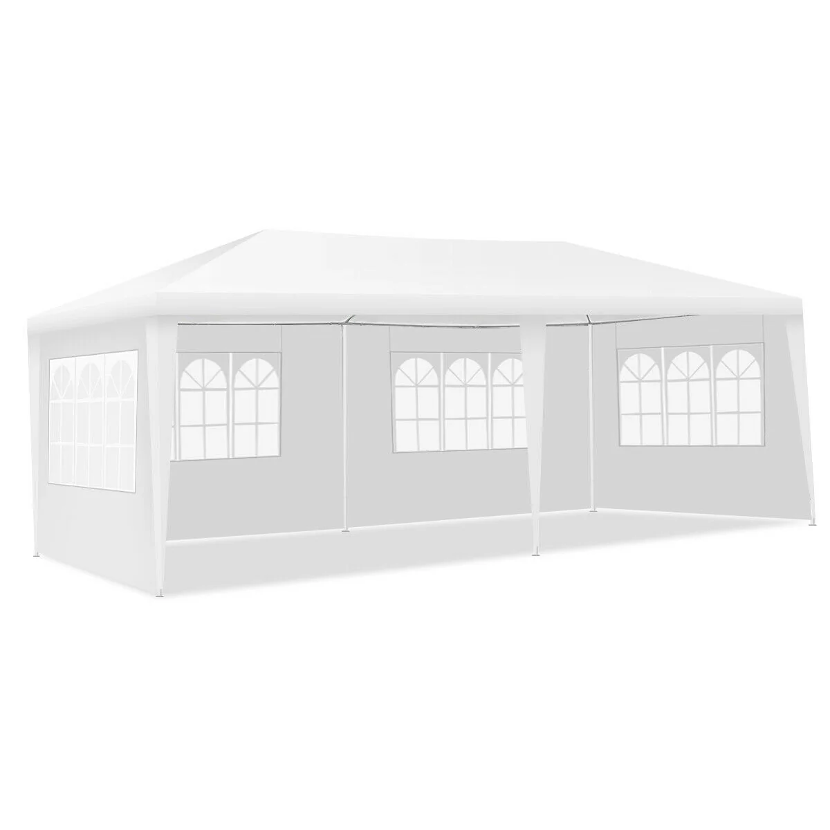 10 x 20 Feet Outdoor Canopy Tent, Removable Walls, Carry Bag, White - Image 4