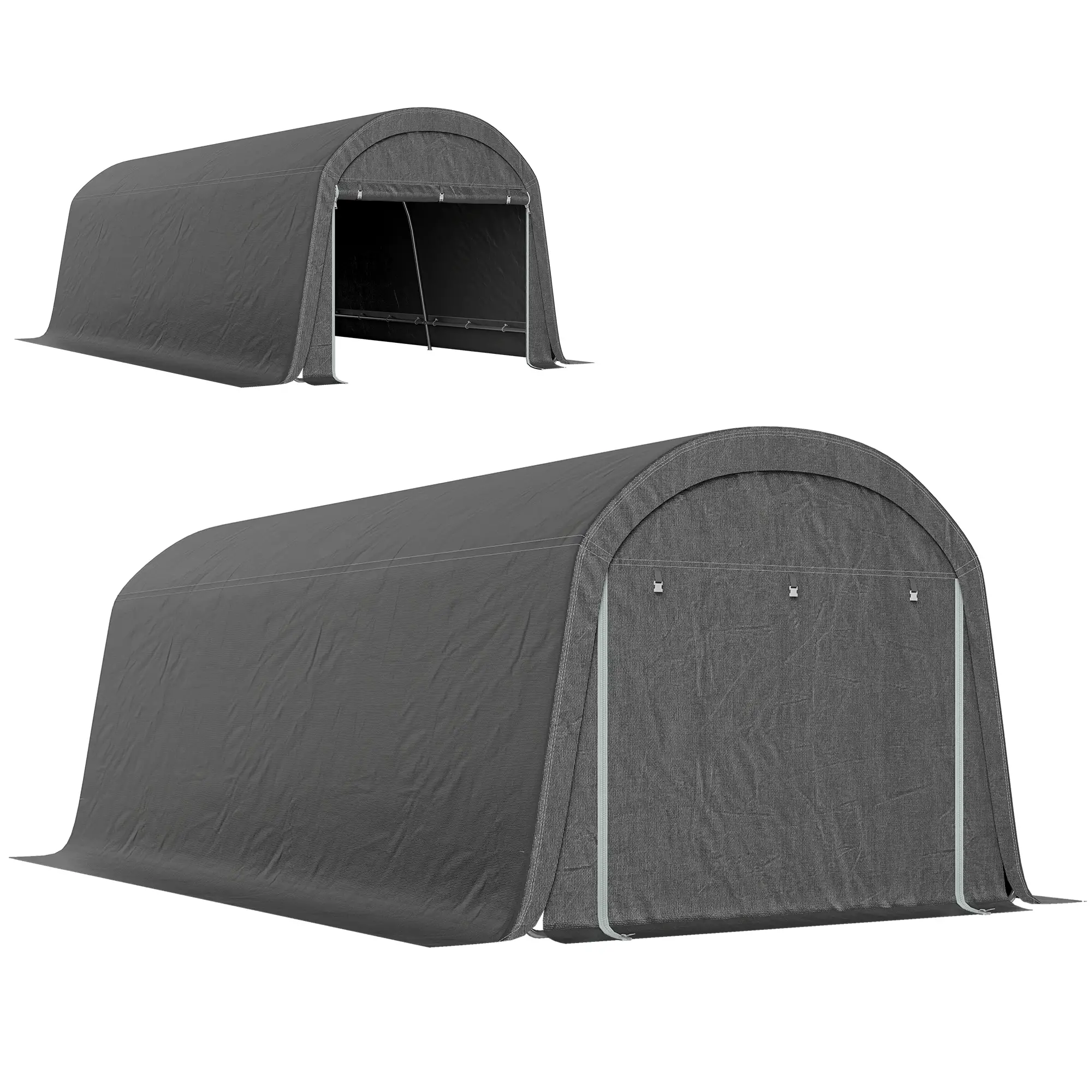 10' x 20' Portable Shed, Motorcycle Bike Tent, Dark Grey