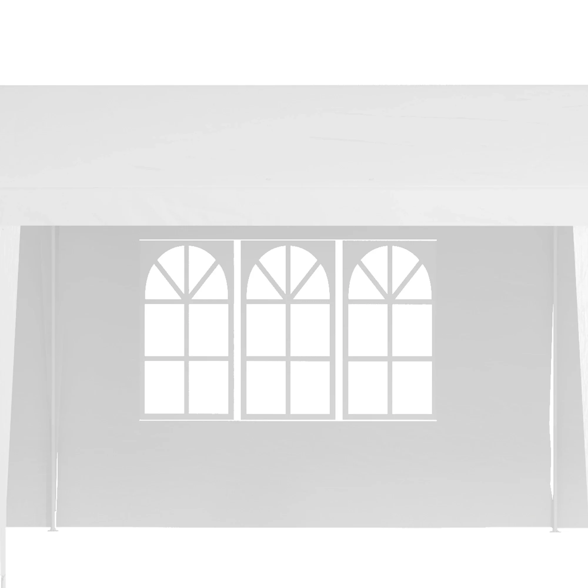 10' x 29' Party Tent, Canopy with Sidewalls, Transparent Windows, White - Image 10