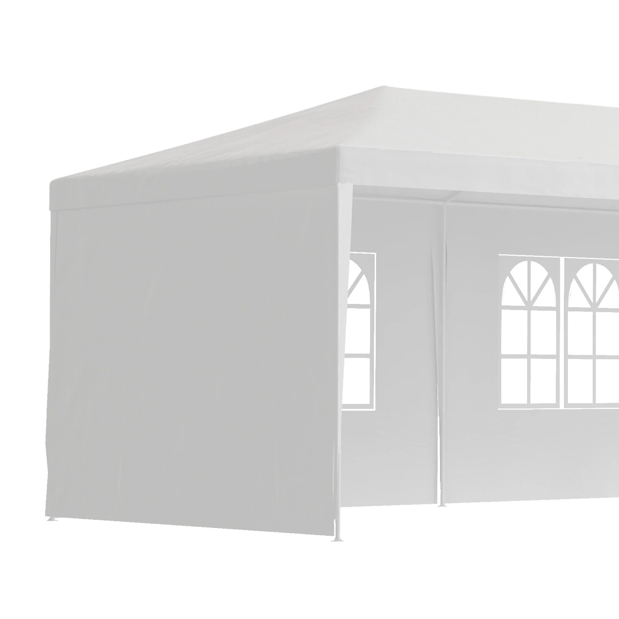 10' x 29' Party Tent, Canopy with Sidewalls, Transparent Windows, White - Image 11