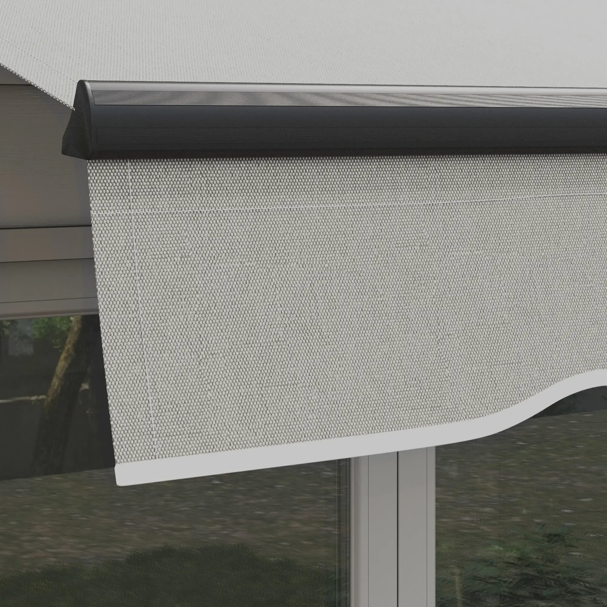 10' x 8' Retractable Awning, UV Resistant Sunshade, Light Grey - Image 10