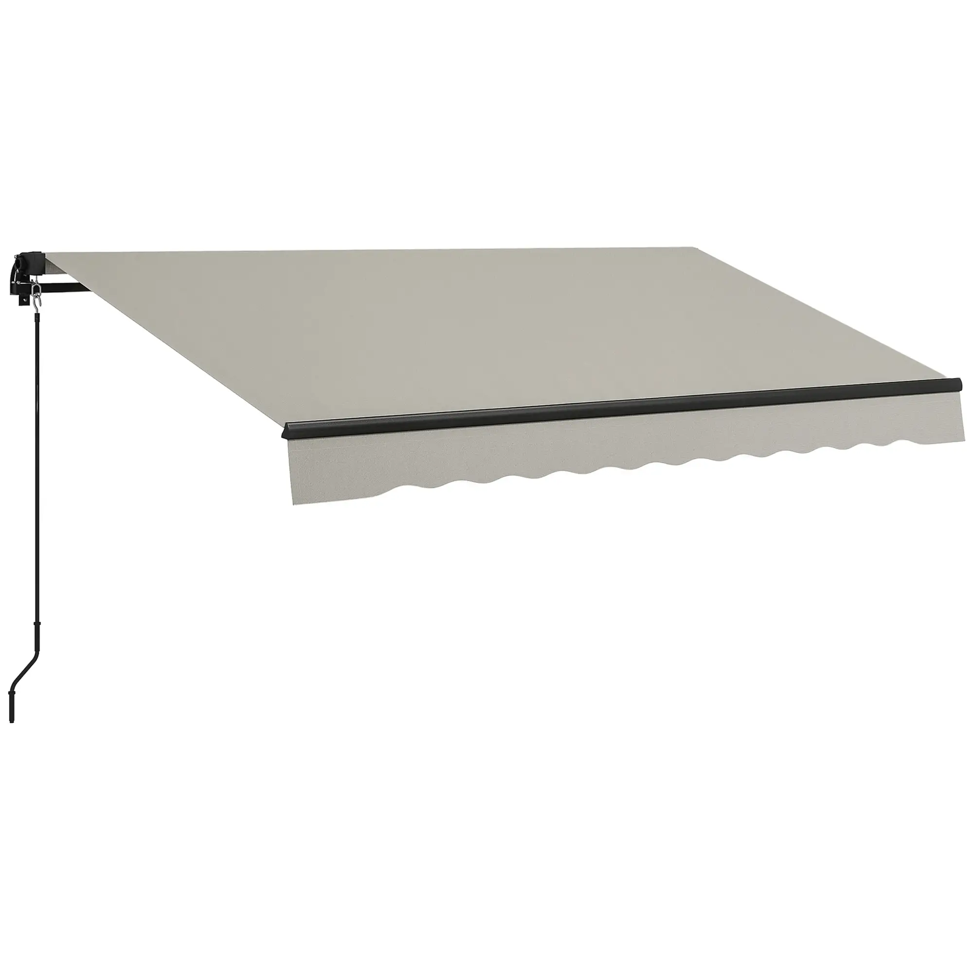 10' x 8' Retractable Awning, UV Resistant Sunshade, Light Grey - Image 11
