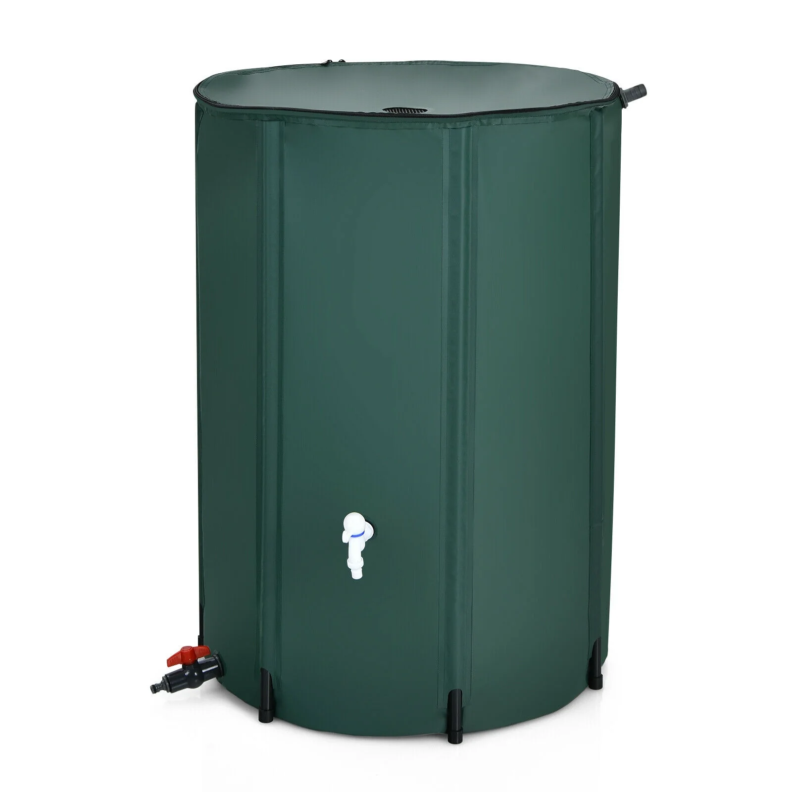 100 Gallon Portable Rain Barrel Water Collector Tank, Green - Image 8