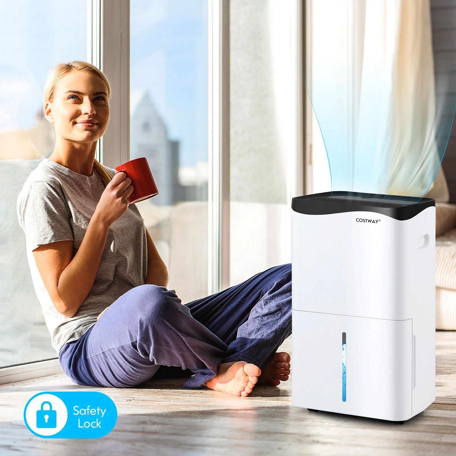 100-Pint Dehumidifier With Smart App, Alexa Control, White - Image 2