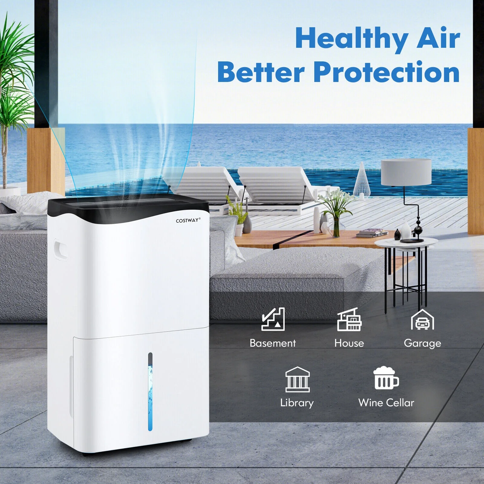100-Pint Dehumidifier With Smart App, Alexa Control, White - Image 7
