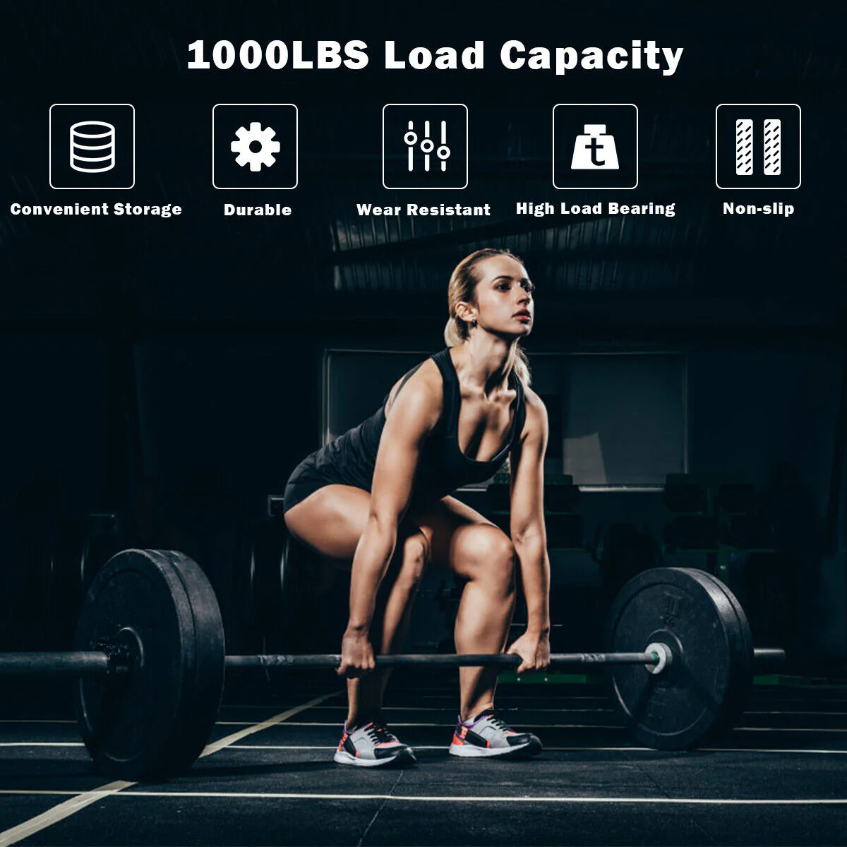 1000 Lbs Weight Lifting Barbell, Silver - Image 4