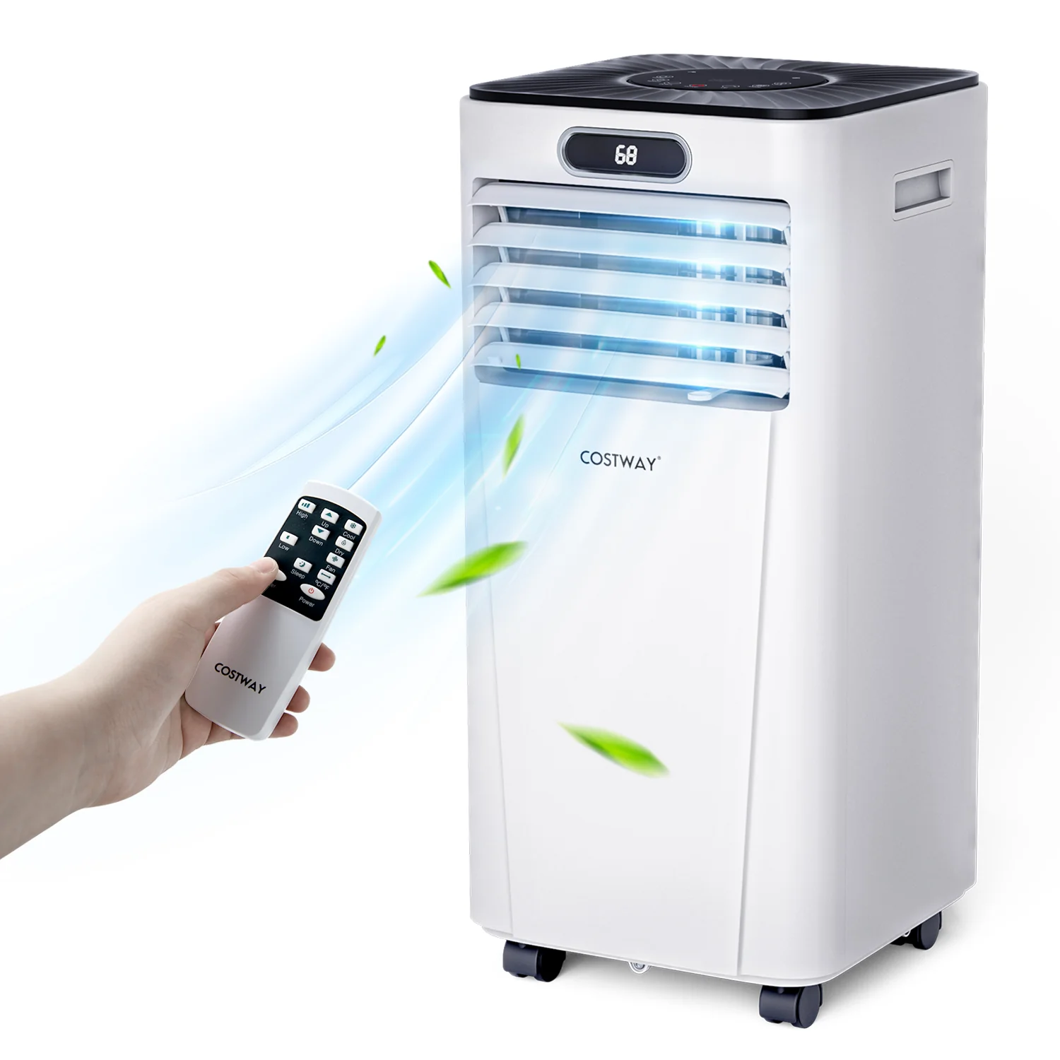 10000 BTU 4-in-1 Portable Air Conditioner with Dehumidifier and Fan Mode, White - Image 4