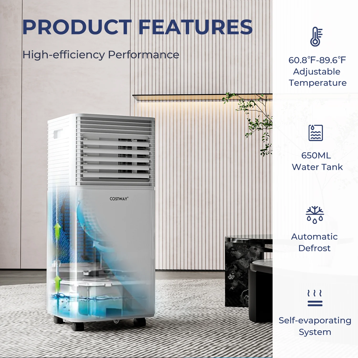 10000 BTU Air Cooler, Fan, Dehumidifier, Black - Image 7