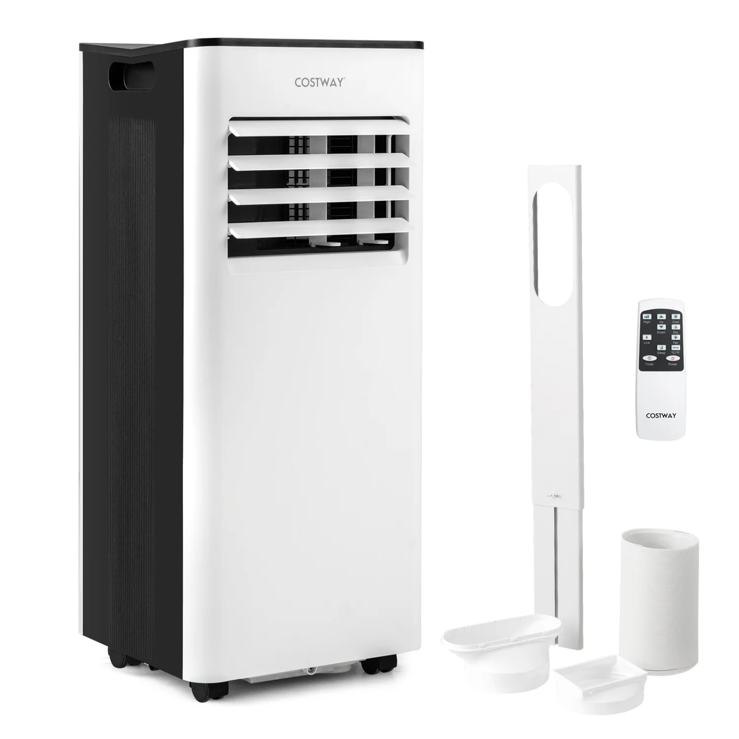 10000 BTU Portable AC with Fan, Dehumidifier, Black & White - Image 2