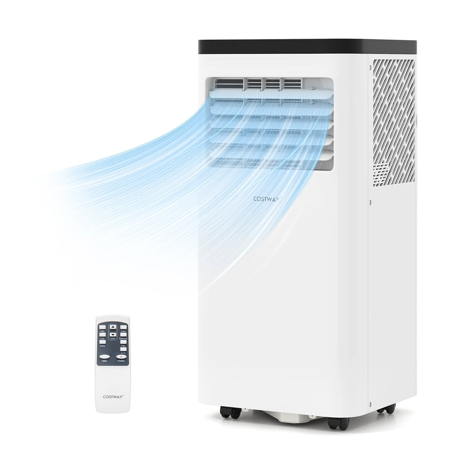 10000 BTU Portable Air Conditioner 3 in 1 Floor AC Unit Fan and Dehumidifier for Room, White - Image 2