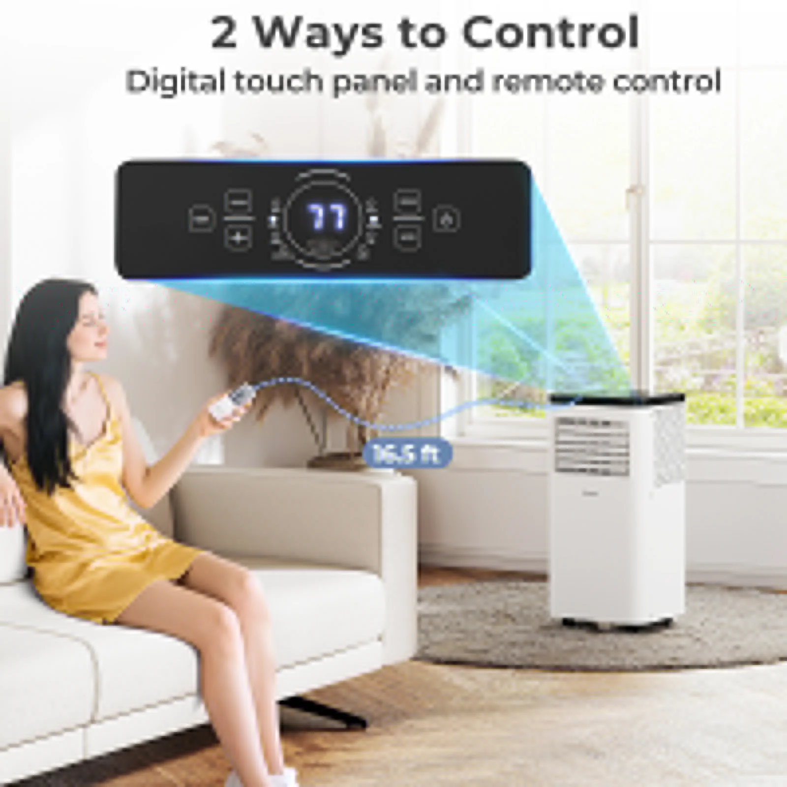 10000 BTU Portable Air Conditioner 3 in 1 Floor AC Unit, White - Image 6