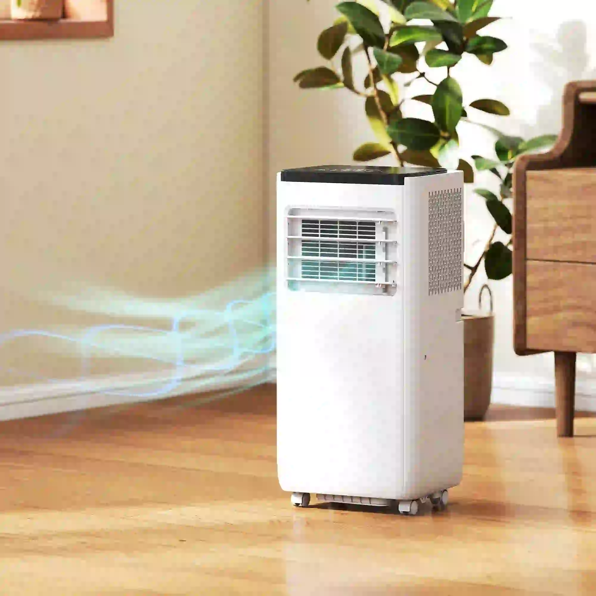 10000 BTU Portable Air Conditioner, Dehumidifier, Fan, WiFi, White - Image 2