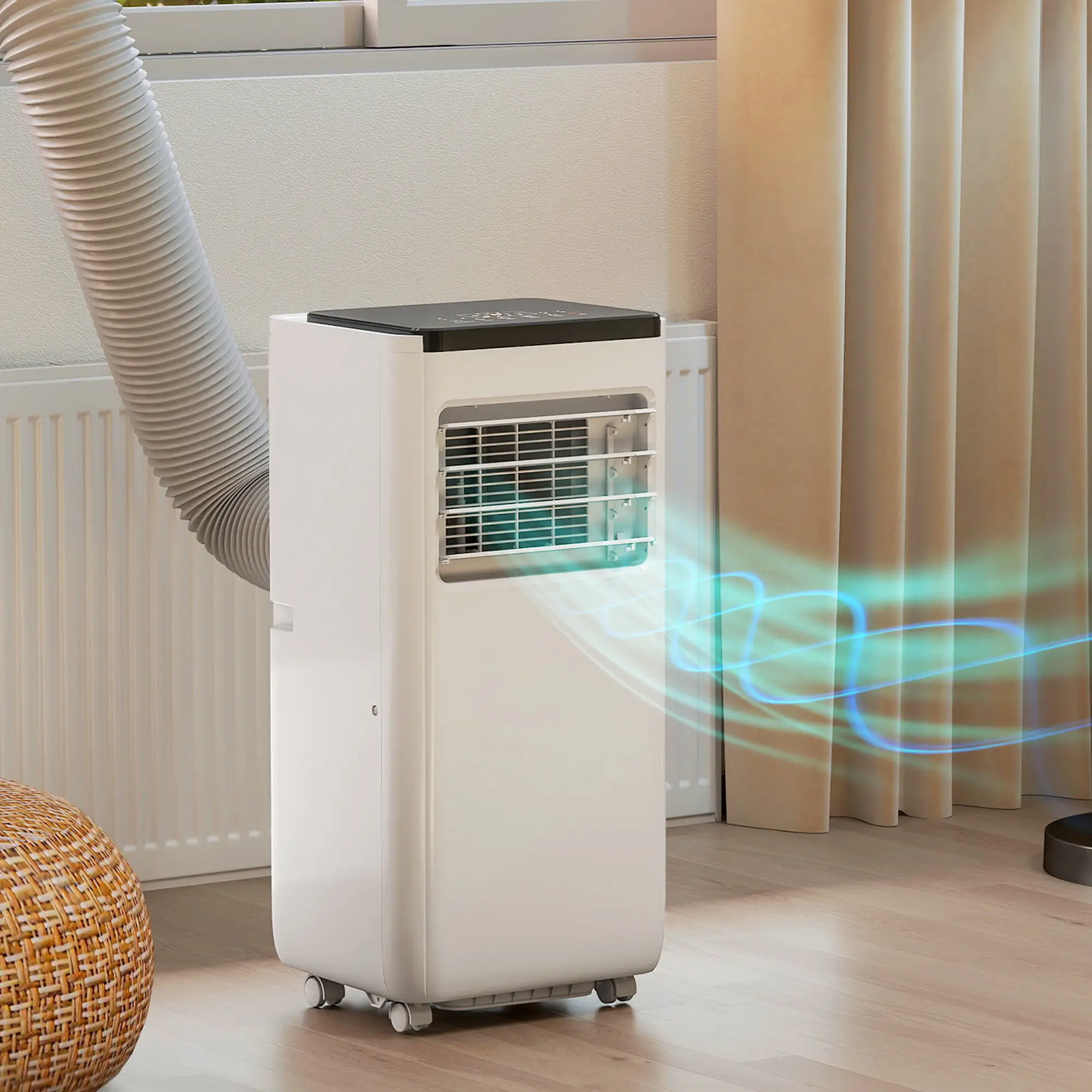 10000 BTU Portable Air Conditioner, Dehumidifier, Fan, WiFi, White - Image 8